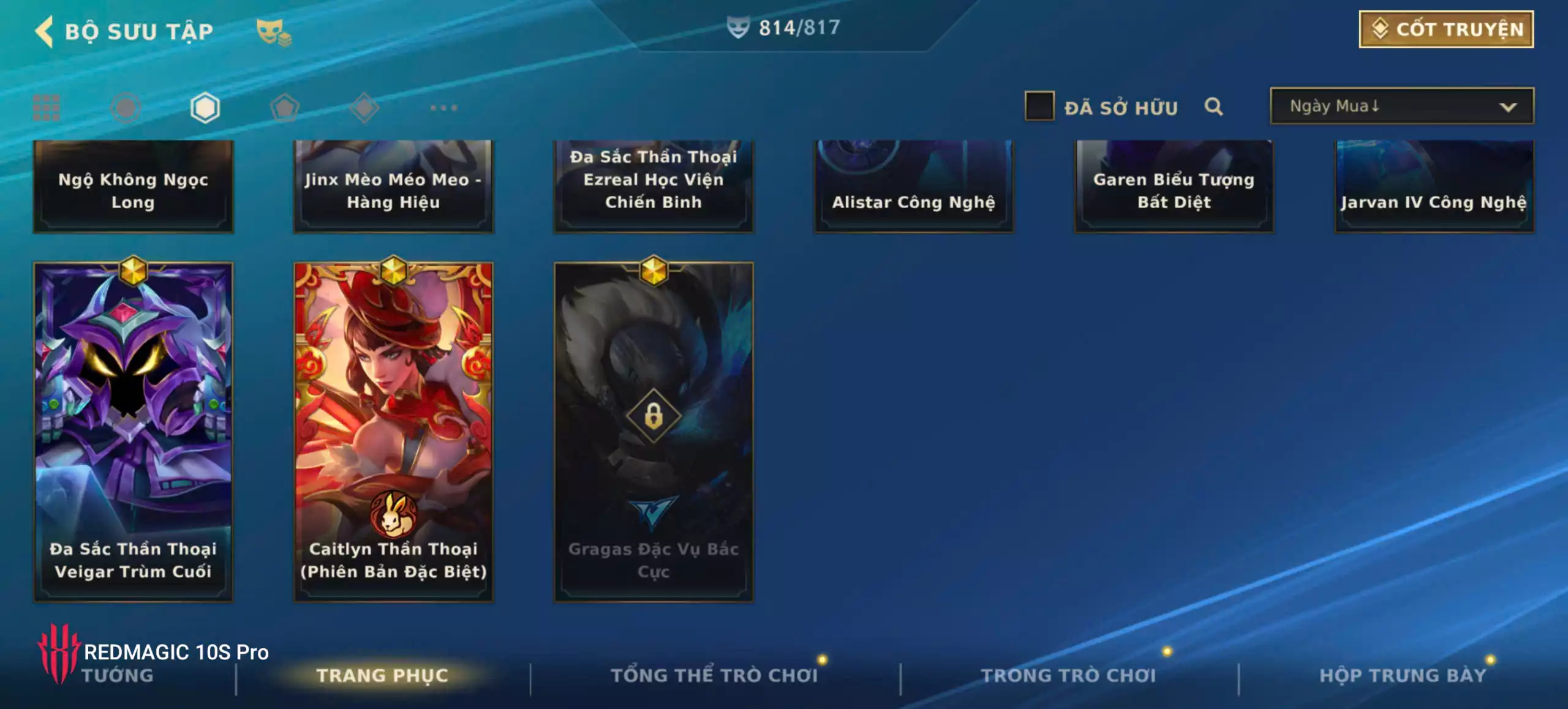 Ảnh ACC TỐC CHIẾN FULL SKIN, 2 PET TÍM, 166.8K ĐIỂM BỘ SƯU TẬP, CÓ NHIỀU PHỤ KIỆN HIẾM ĐẮT TIỀN