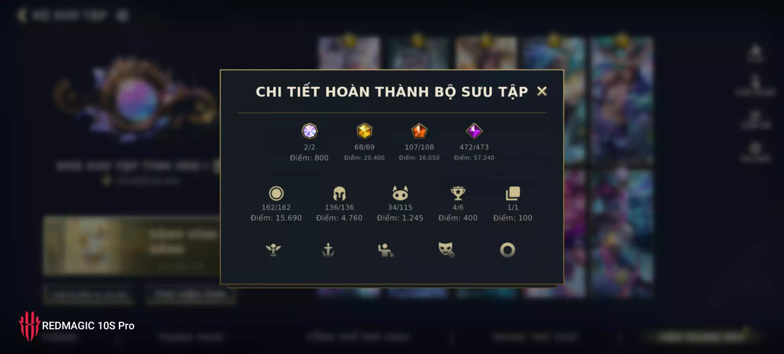 Ảnh ACC TỐC CHIẾN FULL SKIN, 2 PET TÍM, 166.8K ĐIỂM BỘ SƯU TẬP, CÓ NHIỀU PHỤ KIỆN HIẾM ĐẮT TIỀN