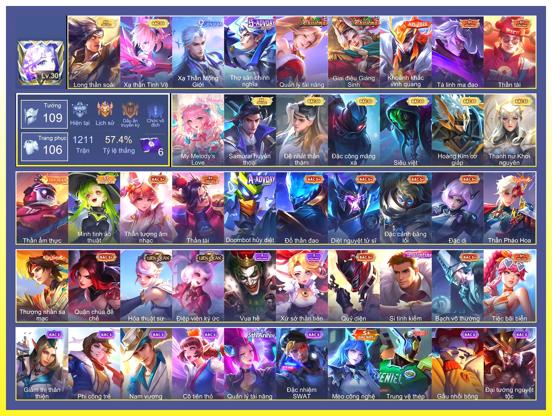 Valhein Đệ nhất thần thám, Butterfly Thánh nữ khởi nguyên, Yorn Long thần soái, Laville Xạ Thần Tinh Vệ, Ryoma Samurai Huyền thoại, Quillen Đặc công mãng xà, Bijan Hoàng kim cơ giáp, Raz Siêu việt…