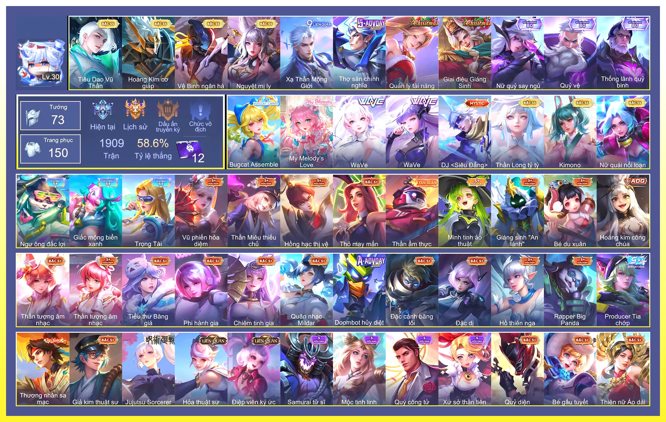 Butterfly Nữ Quái Nổi Loạn, Violet Thần long tỷ tỷ, Capheny Kimono, Điêu Thuyền WaVe, Liliana Nguyệt mị ly, Sinestrea WaVe, Tulen Tiêu Dao Vũ Thần, Bijan Hoàng kim cơ giáp, Yorn Vệ Binh ngân hà…