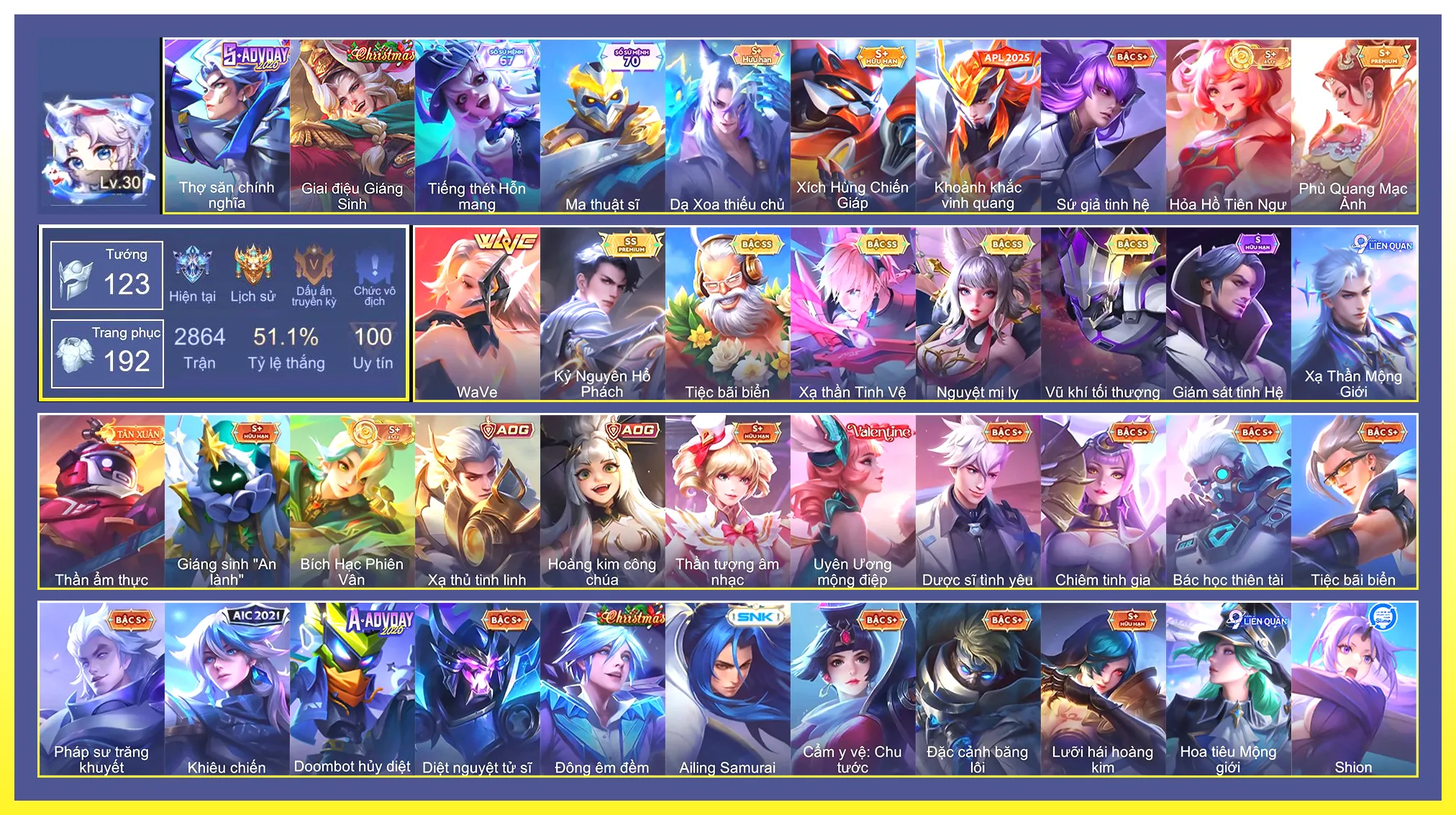 Valhein Vũ khí tối thượng, Laville Xạ Thần Tinh Vệ, Florentino Kỷ Nguyên Hổ Phách, Gildur Tiệc Bãi Biển, Richter Thần Kiếm Susanoo, Liliana Nguyệt mị ly, Yena WaVe…