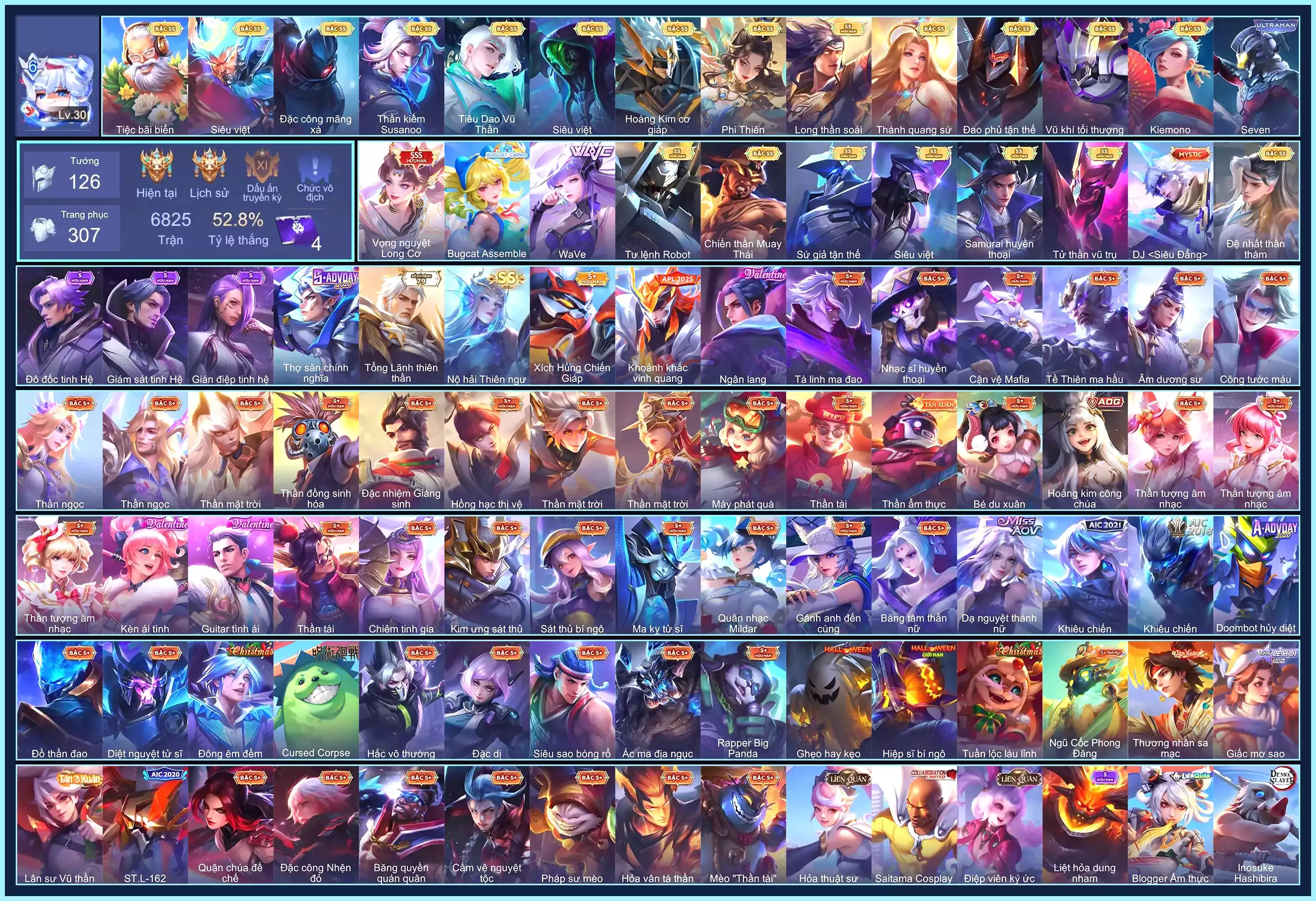 Violet Vọng Nguyệt, Ryoma Samurai, Raz Thái, Eslu Tận Thế, Hayate Tử Thần, Lữ Bố Robot,.. dàn ss xịn