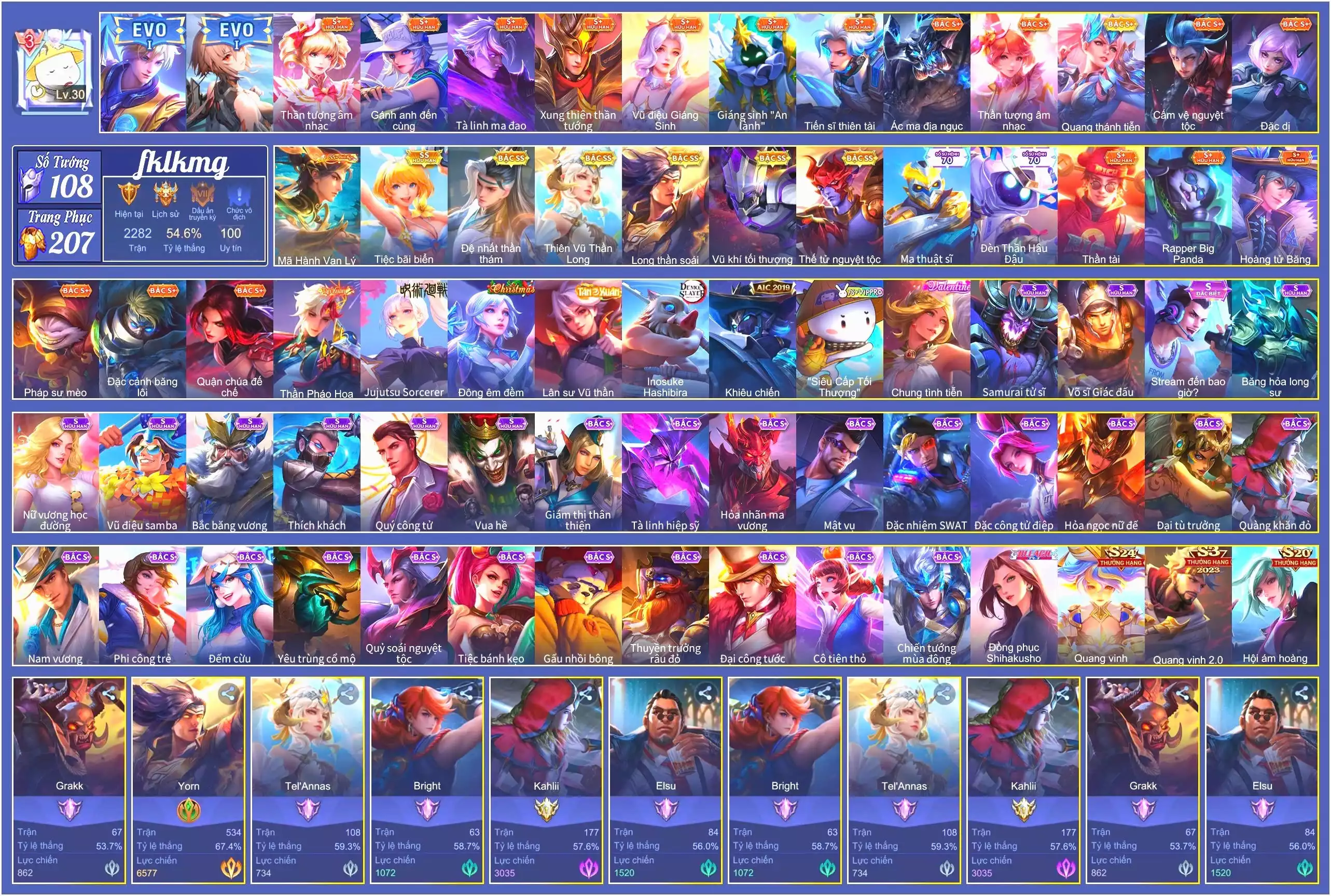 Valhein Vũ khí tối thượng, Valhein Đệ nhất thần thám, Valhein Mã Hành Vạn Lý, TelAnnas Thiên Vũ Thần Long, Violet Tiệc bãi biển, Yorn Thế Tử Nguyệt Tộc,..