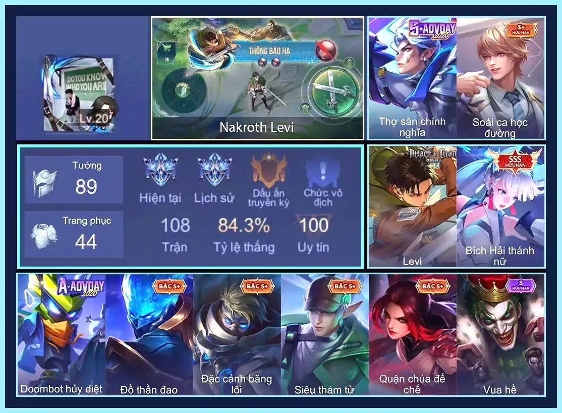 Nakroth Levi, Airi Bích hải thánh nữ...mỗi sđt