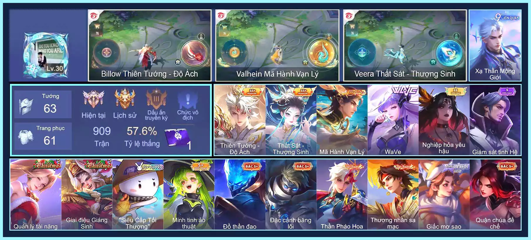 Valhein Mã Hành Vạn Lý, Natalya nghiệp hỏa yêu hậu, Veera Thất Sát - Thượng Sinh, Sinestrea WaVe, Billow Thiên Tướng - Độ Ách...