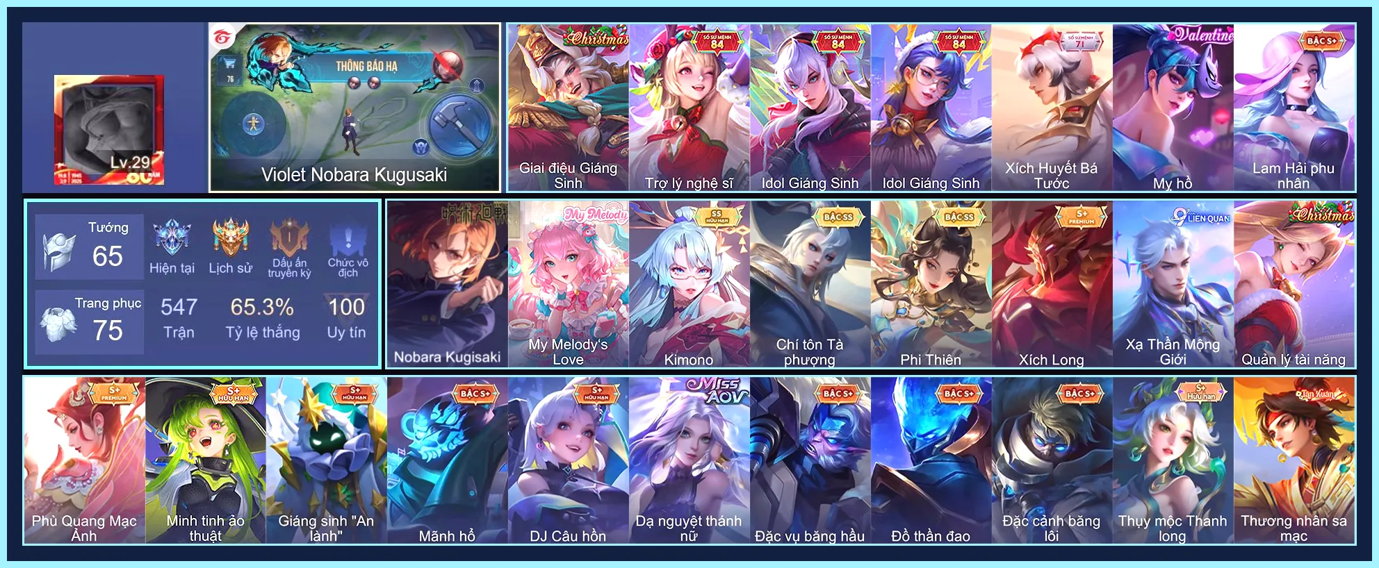 Violet Nobara Kugisaki, Veres Kimono, Lauriel Phi thiên, Zata Chí tôn Tà Phượng... CHỈ CÀI SDT
