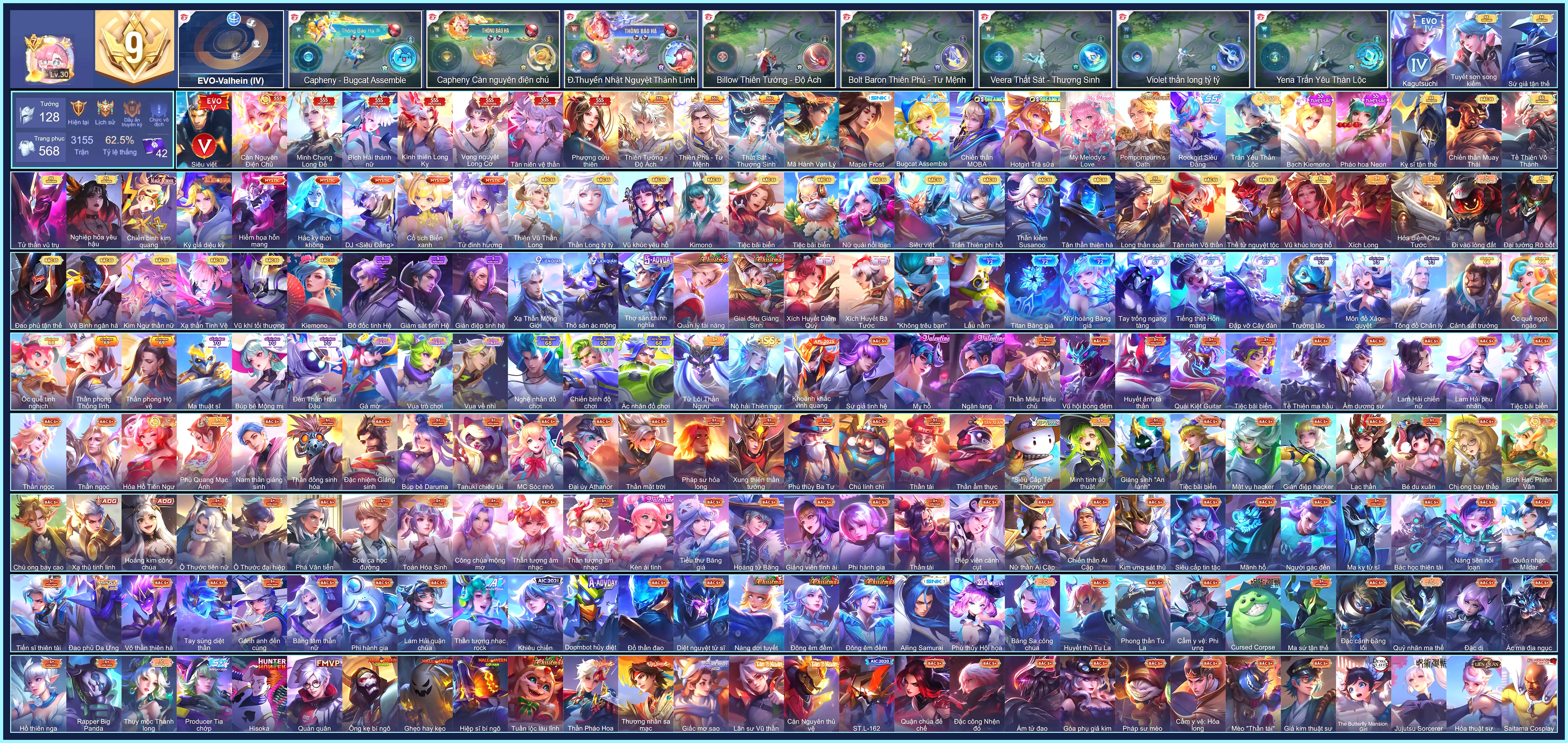 Ảnh (VIP 9) Triệu Vân Minh Chung Long Đế, Butterfly Phượng Cửu Thiên, TelAnnas Tân niên vệ thần, Violet Vọng nguyệt Long Cơ, Capheny Càn Nguyên Điện Chủ, Airi Bích hải thánh nữ, Ryoma Maple Frost... CHỈ CÀI SDT