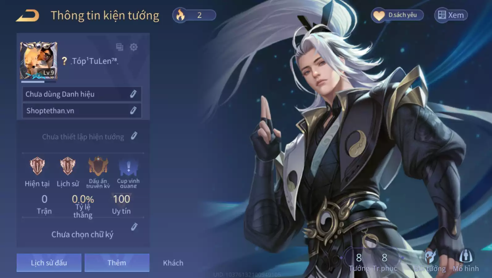 Ảnh Acc reg liên quân Tulen chí tôn kiếm tiên giá rẻ chỉ 130k, trắng thông tin, sẵn tướng, dư vàng, bảo hành 100%