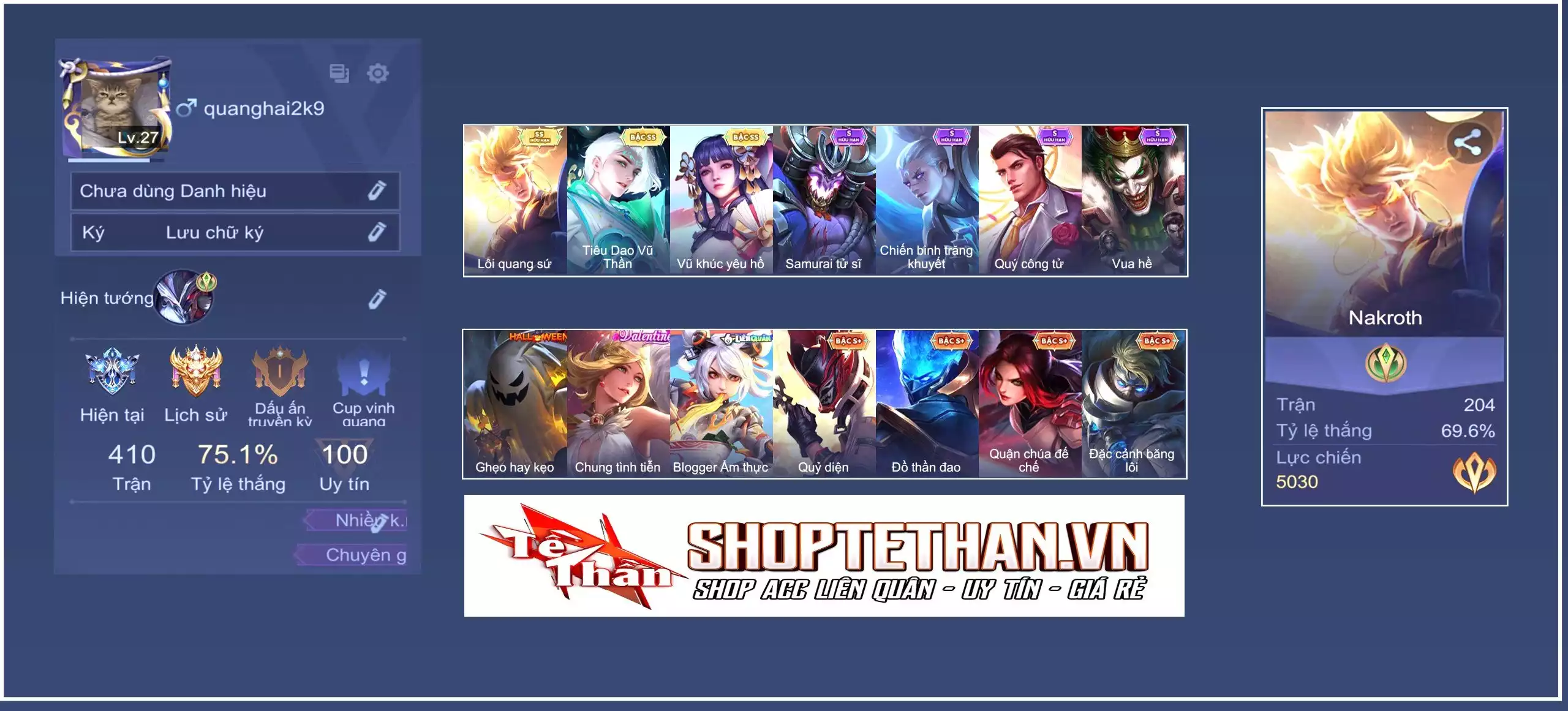 Ảnh Nak lôi, Tulen tiêu dao, Tel vũ khúc ...