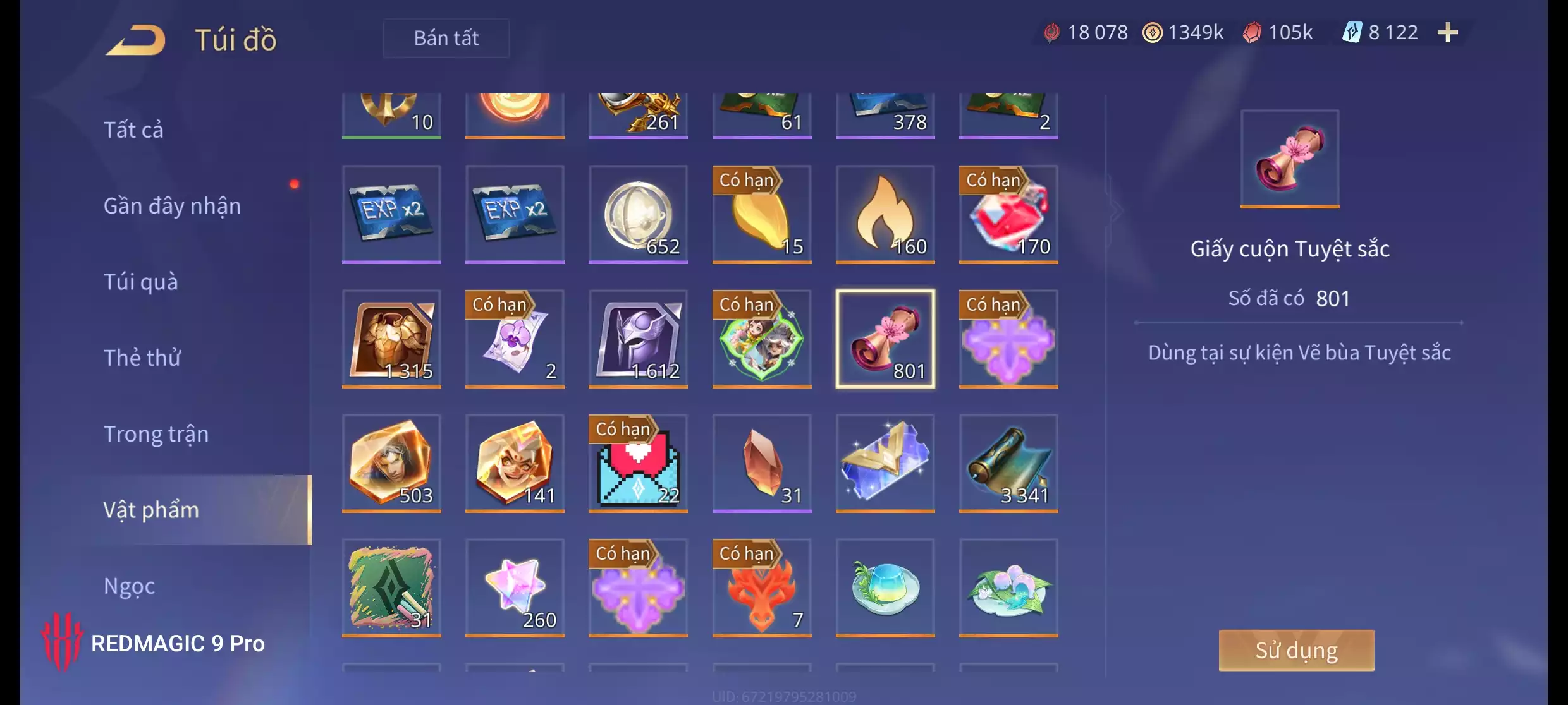 Ảnh FULL SKIN, FULL ẤN CAO THỦ, CỤC VÀNG HAYATE, KHUNG VIỀN THẾ GIỚI, CÓ AVATAR, DƯ 8K QH, THÔNG TIN ĐẸP
