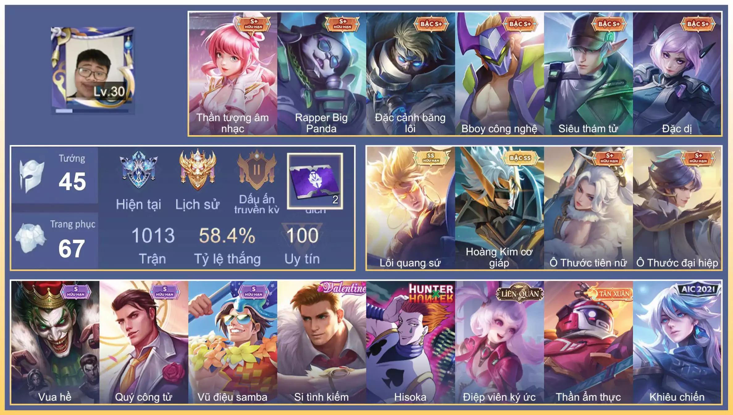 Ảnh NAKROTH LÔI QUANG SỨ, BJAN HOÀNG KIM CƠ GIÁP.....