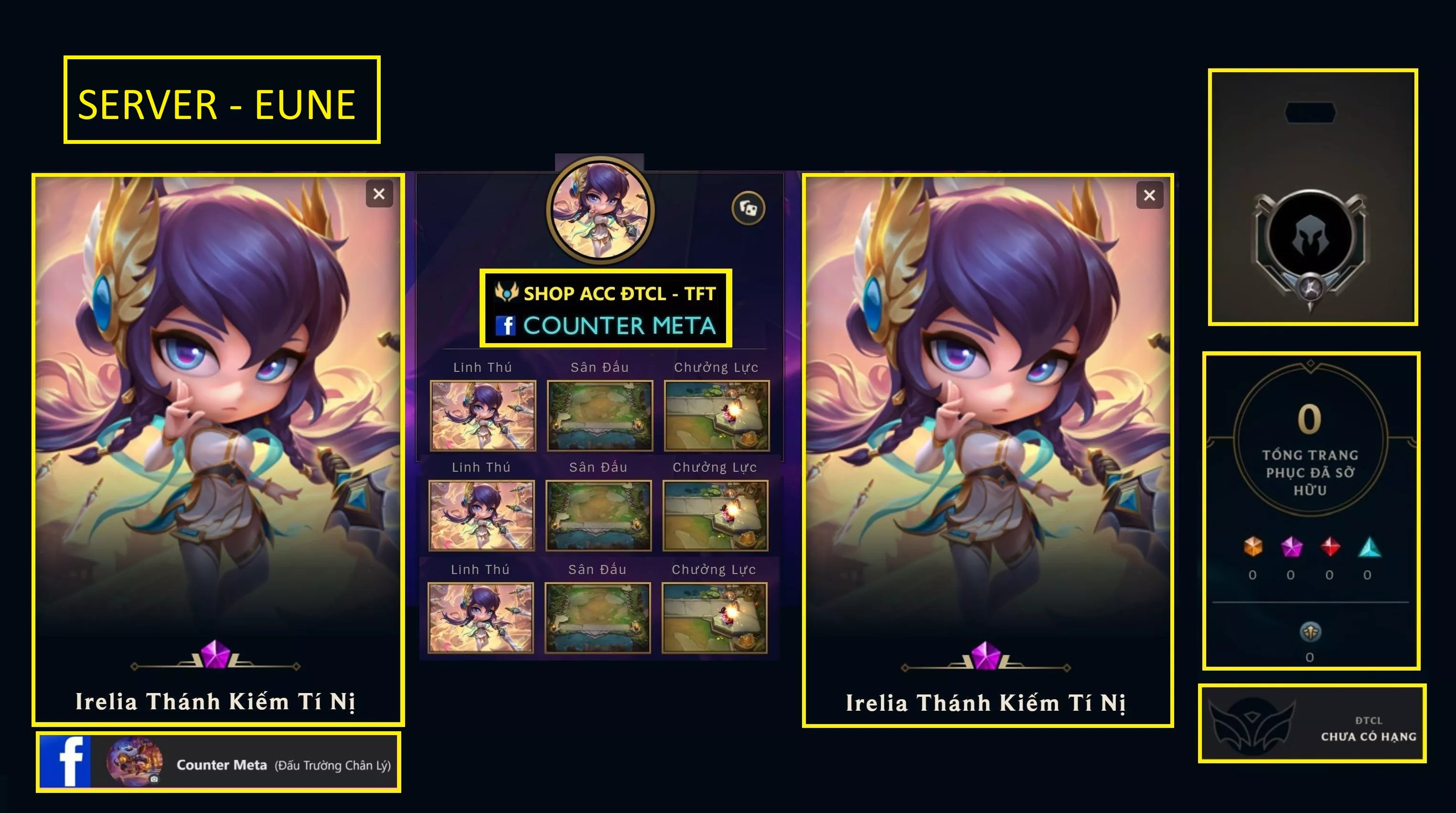 PET TÍM - IRELIA THÁNH KIẾM TÍ NỊ - SERVER EUW