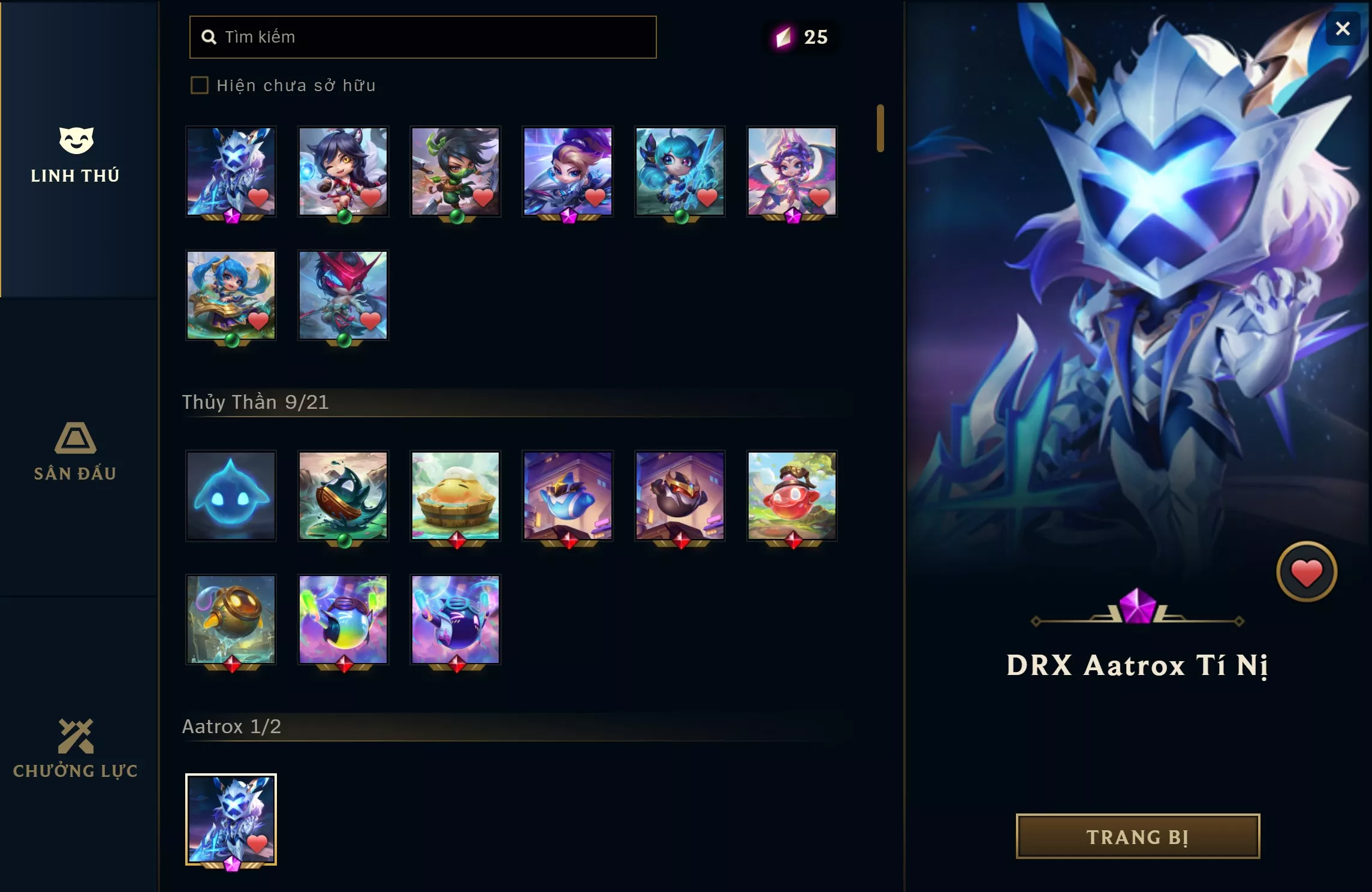 Ảnh 🔰 3 PET TÍ NỊ TÍM 🔰 6 PET TÍ NỊ THƯỜNG ✅ DRX AATROX TÍ NỊ ✅ MORGANA KHỔNG TƯỚC HOÀNG HẬU TÍ NỊ ✅  AKALI K/DA ALL OUT TÍ NỊ ⬆️ TRANG PHỤC - 370 SKIN VIP ⬆️ 26 SKIN ĐỎ