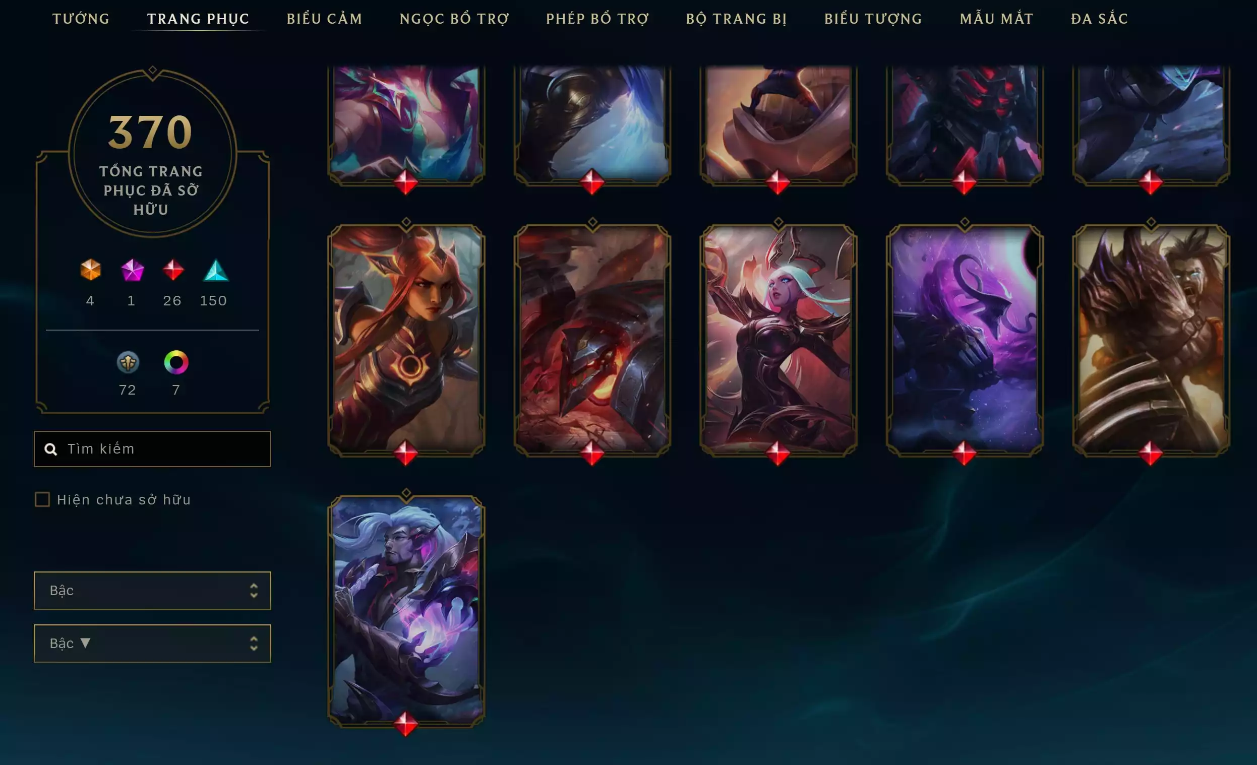 Ảnh 🔰 3 PET TÍ NỊ TÍM 🔰 6 PET TÍ NỊ THƯỜNG ✅ DRX AATROX TÍ NỊ ✅ MORGANA KHỔNG TƯỚC HOÀNG HẬU TÍ NỊ ✅  AKALI K/DA ALL OUT TÍ NỊ ⬆️ TRANG PHỤC - 370 SKIN VIP ⬆️ 26 SKIN ĐỎ