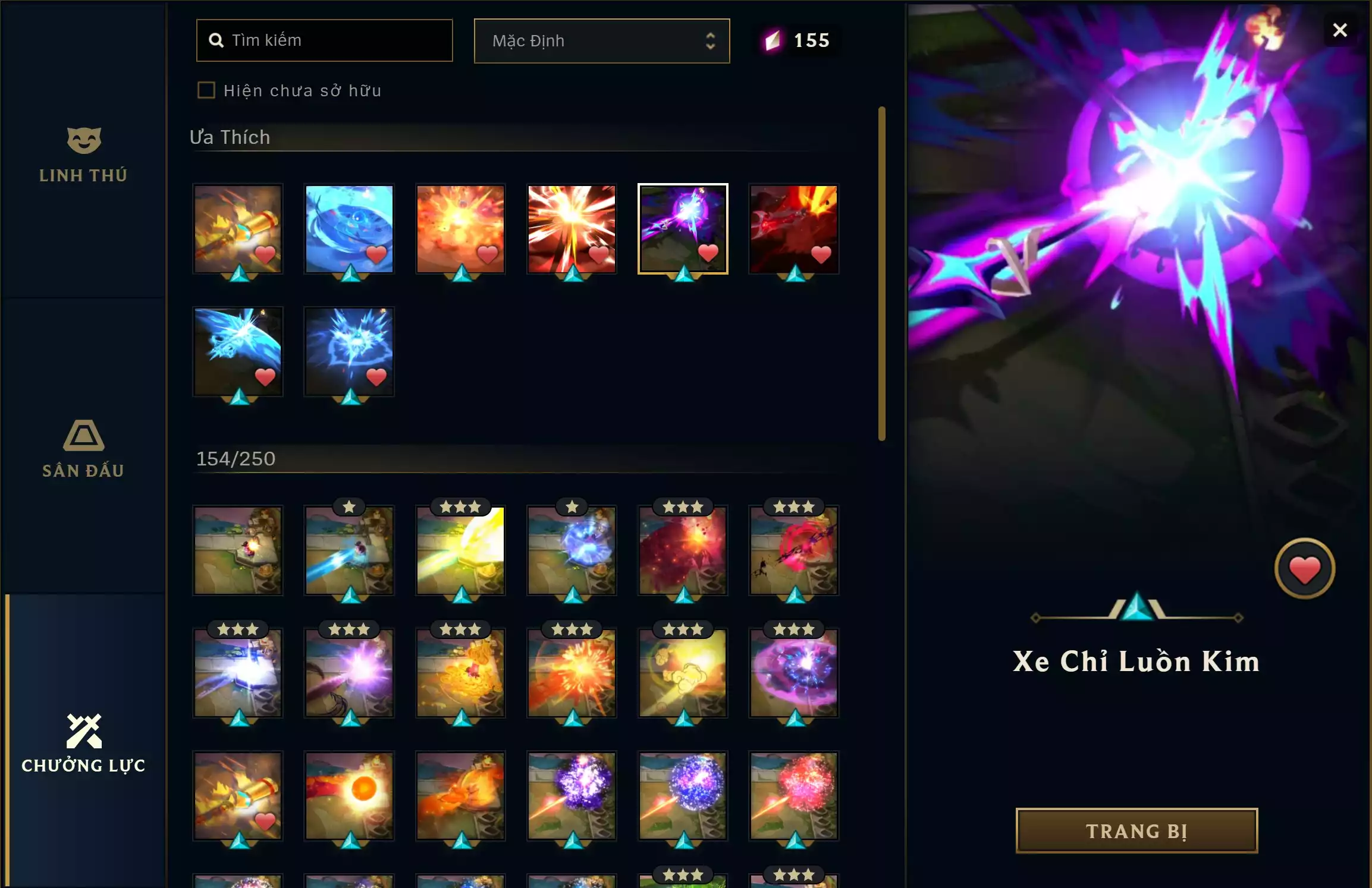 Ảnh 🔰 ACC VIP TFT - ĐẤU TRƯỜNG CHÂN LÝ 💎 10 PET TÍM 💎 2 SÀN TÍM 💎 15 PET TÍ NỊ THƯỜNG ✅  480 SKIN LOL