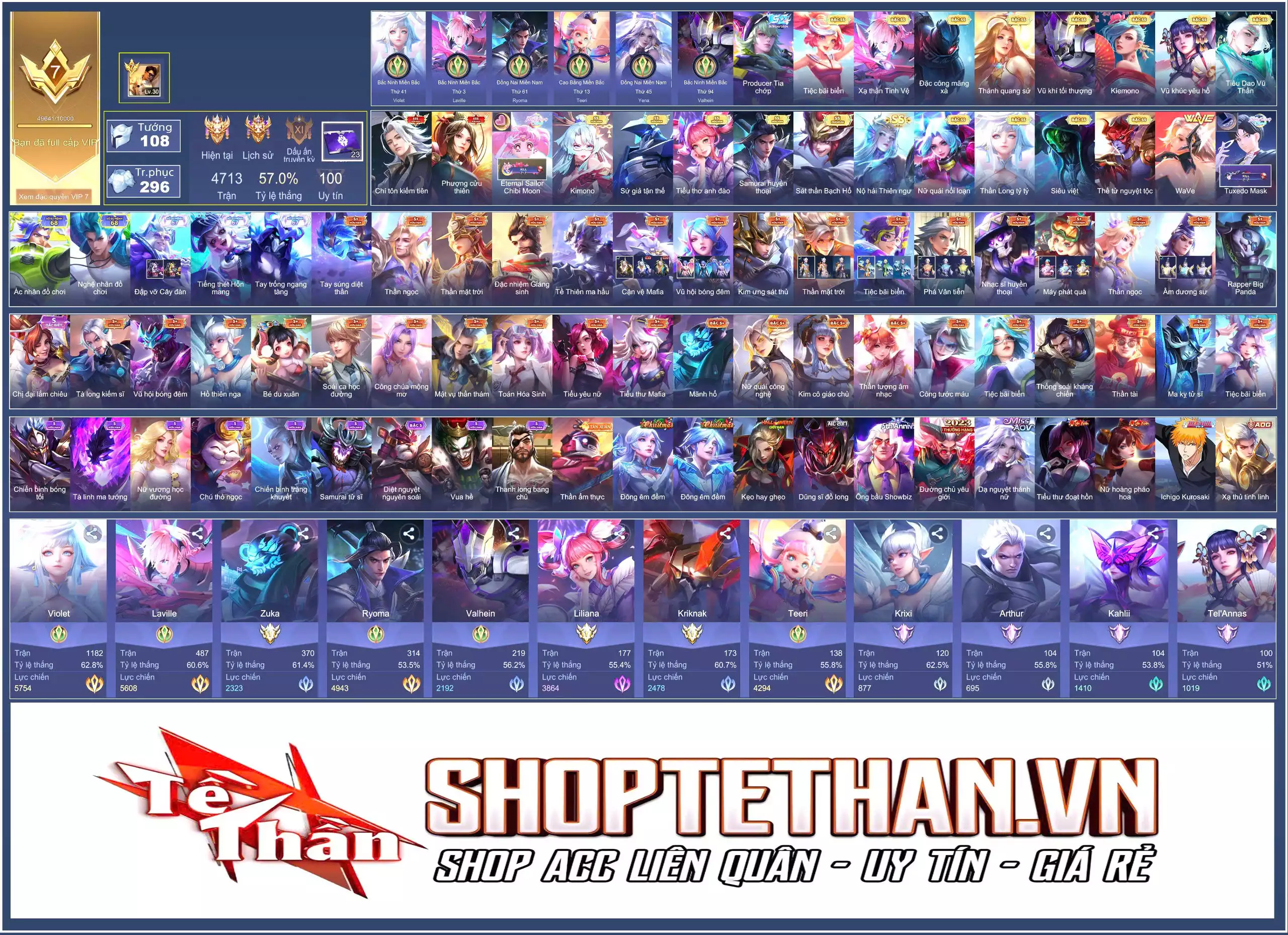 Ảnh Tulen chí tôn kiếm tiên, Buttter phượng cửu thiên, Alice chibi moon, Elsu sứ giả tận thế, Lili tiểu thơ anh đào, Enzo sát thần...