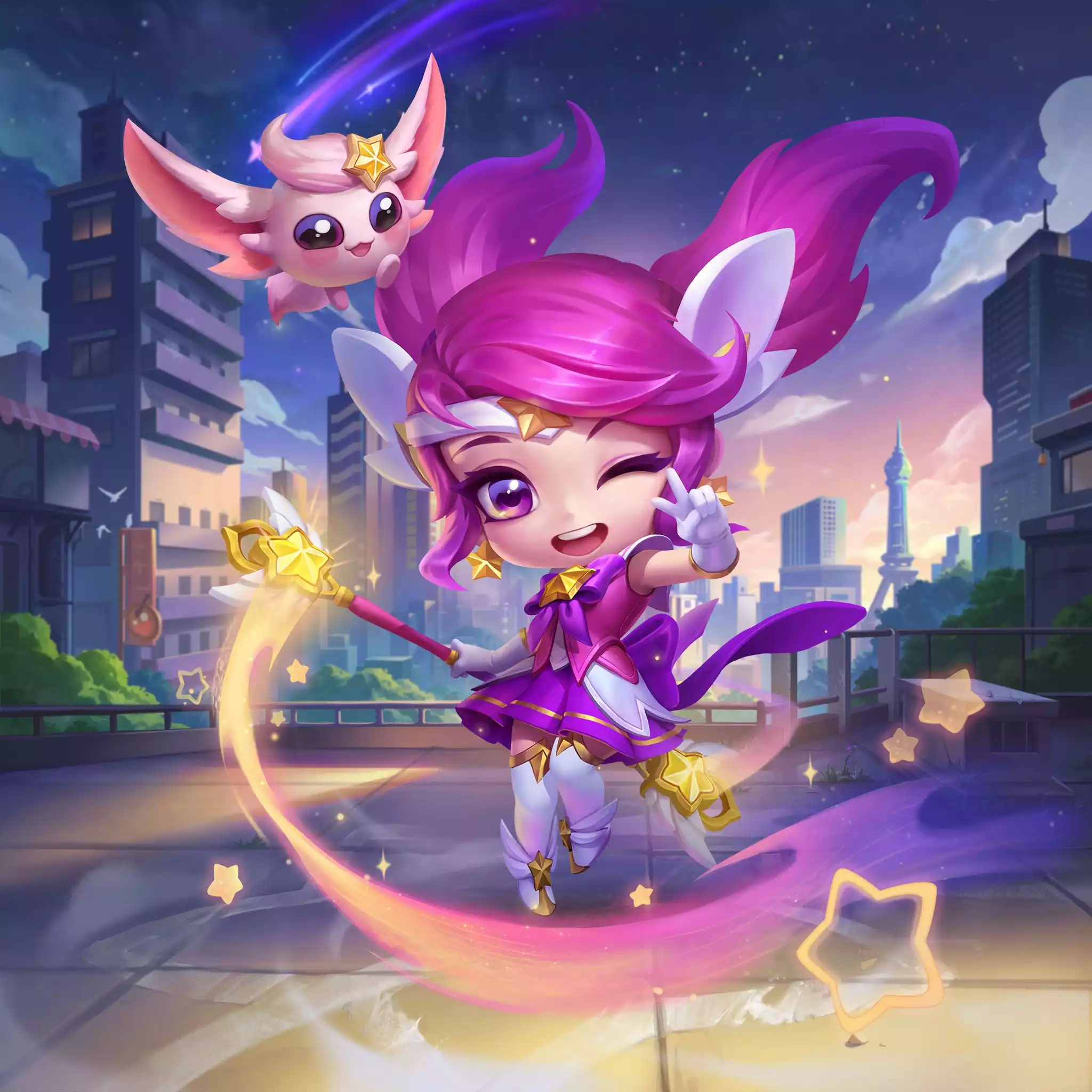 Ảnh 🔰 PET TÍM ▶ AKALI K/DA ALL OUT TÍ NỊ ▶ LUX TINH TÚ TÍ NỊ  ⬆️ BỘ CHƯỞNG TÍ NỊ - CỰC ĐẸP 🍁 UNRANK ️🍁 CÓ THẺ ĐỔI TÊN INGAME