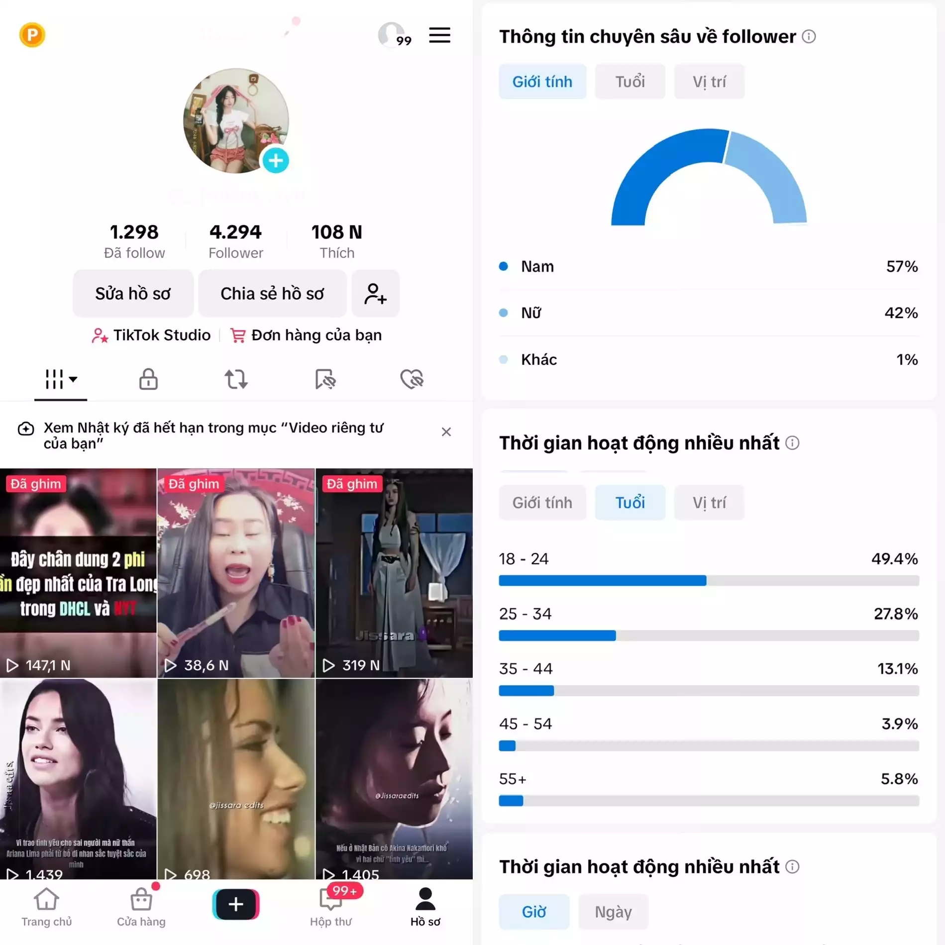 Chủ đề : Idol Nữ - Follow VN - Có Live Studio, Tiktok Shop - An toàn, Bao đổi thông tin chính chủ.