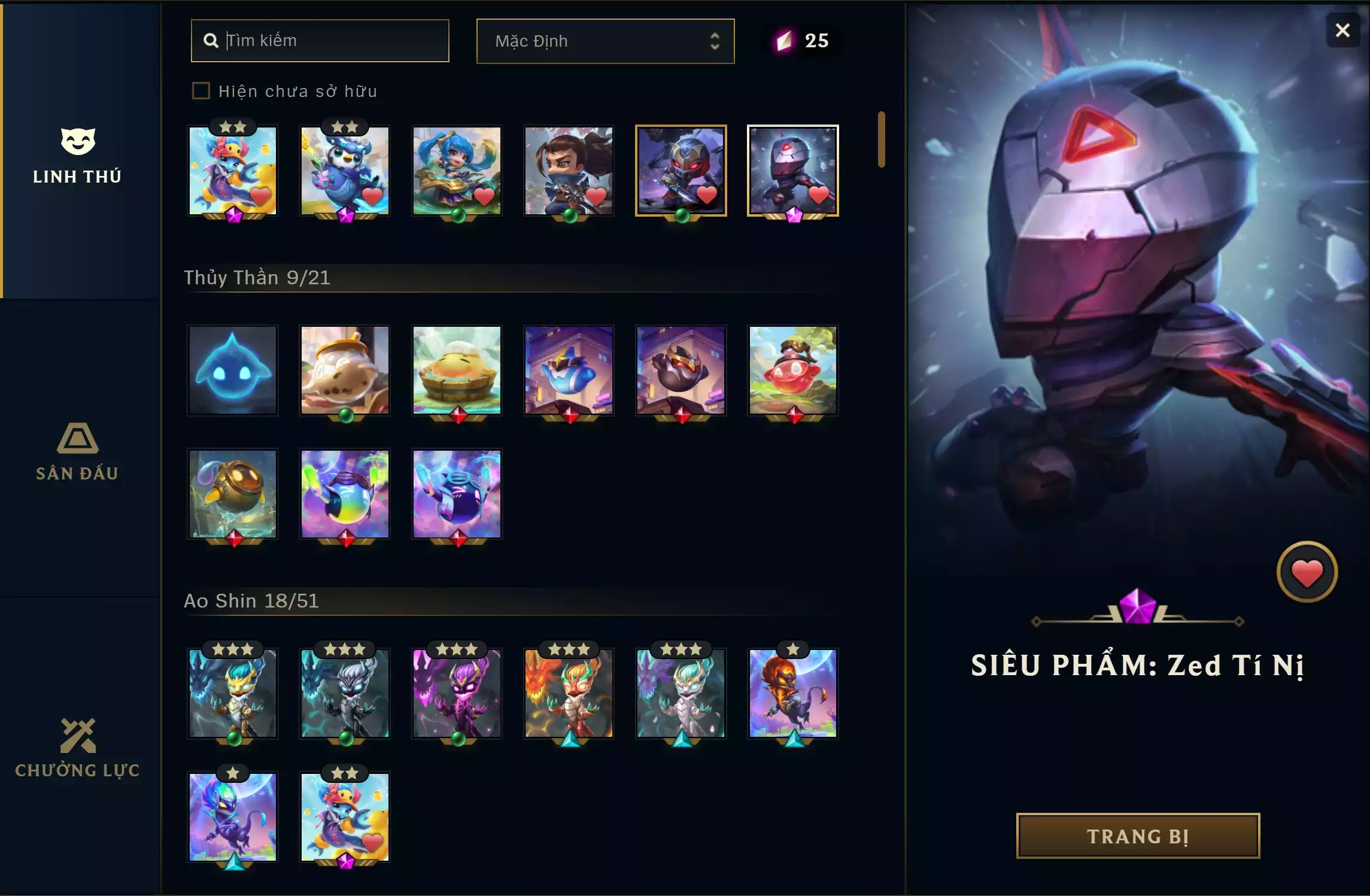 Ảnh 🔰 COMBO PET SÀN VIP ✅SIÊU PHẨM ZED TÍ NỊ ✅ AOSHIN LƯỚT SÓNG ✅ PENGU LUYỆN RỒNG ✅ ZED TÍ NỊ ✅ SONA TÍ NỊ ✅ YASUO TÍ NỊ ⬆️ SÀN - K/DA TẠI ĐỒNG QUY GIỚI ⬆️ 5 SÀN ĐẤU ĐỎ CỰC ĐẸP 🔰 4 HUY CHƯƠNG THẦN THOẠI ⬆️ 400 PHA LÊ XỨ SỞ 🍁 UNRANK 🍁 CÓ THẺ ĐỔI TÊN INGAME