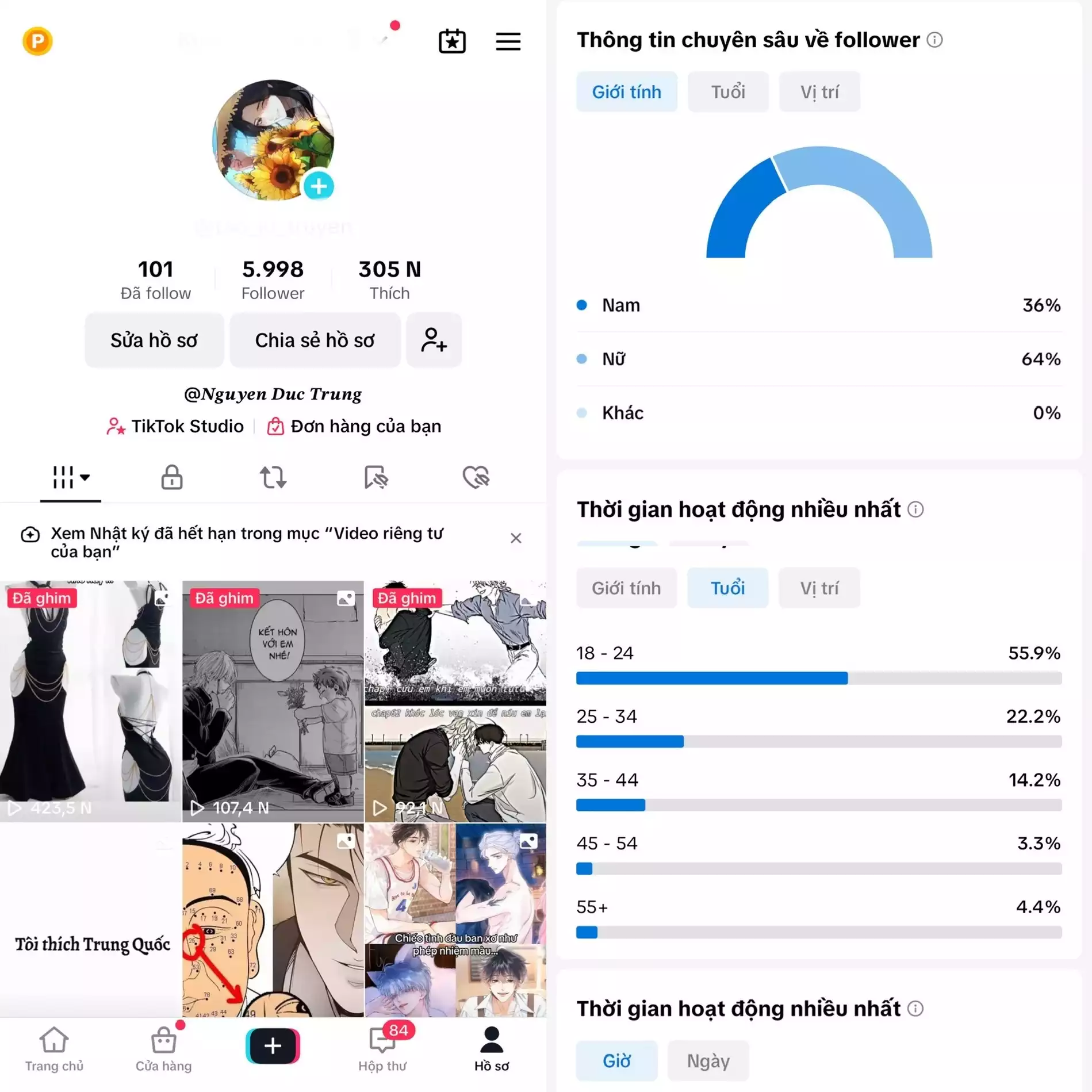 Chủ đề : Anime - Follow VN - Có Live Studio, Tiktok Shop - An toàn, Bao đổi thông tin chính chủ.