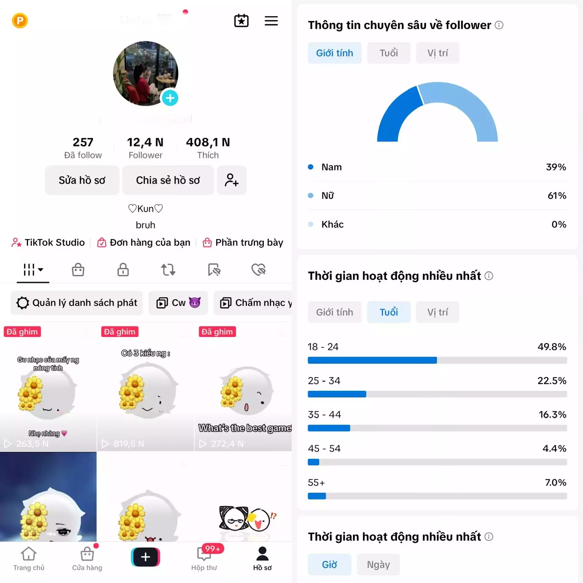 Chủ đề : Anime - Follow VN - Có Live Studio, Tiktok Shop - An toàn, Bao đổi thông tin chính chủ.