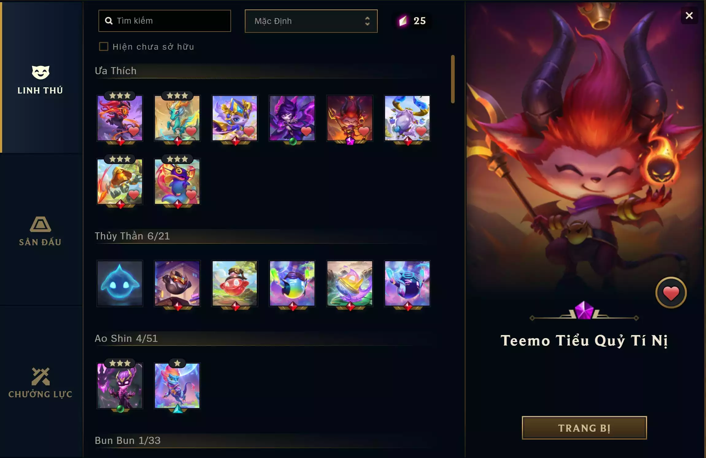 Ảnh 🔰 CẶP PET TÍM - SÀN TÍM [ TOP GAME ] ✅ TEEMO TIỂU QUỶ TÍ NỊ ✅ ĐẤU TRƯỜNG THẦN GIÁP (TOP SÀN ĐẤU VIP NHẤT TFT)  ⬆️ CHƯỞNG LỰC - TINH LỰC - PHÓNG ĐIỆN - THẦN NHÃN 🍁 UNRANK 🍁 CÓ THẺ ĐỔI TÊN INGAME