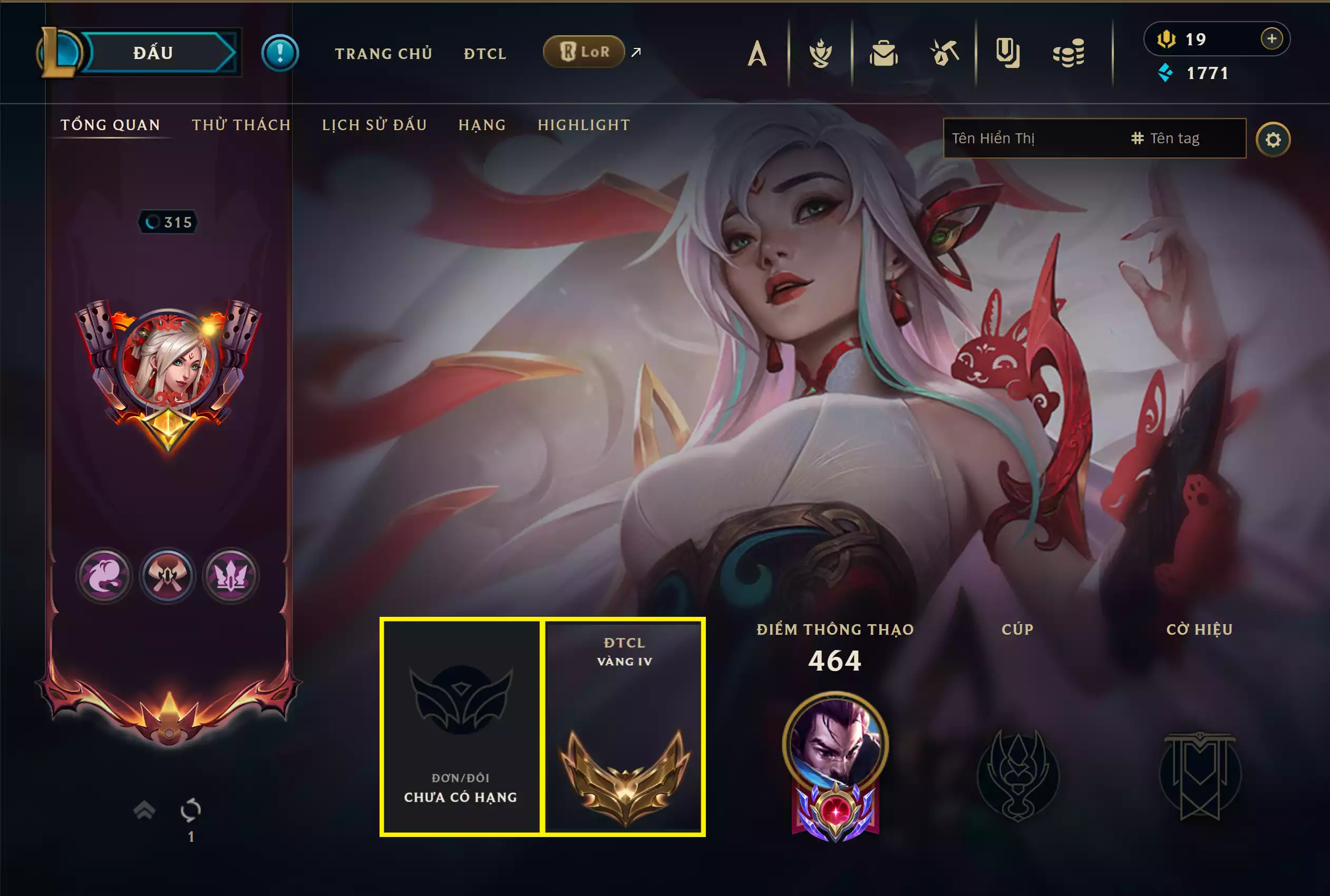 Ảnh 🔰 PET TÍM ▶ YASUO LONG KIẾM TÍ NỊ ▶ SIÊU PHẨM ZED TÍ NỊ ▶ WHISKER HIỂM HỌA SIÊU CẤP ⬆️ TRANG PHỤC - 300 SKIN ⬆️ CỰC KÌ NHIỀU SKIN VIP 🍁 UNRANK ĐƠN/ĐÔI ️🍁 RANK TFT - VÀNG IV 🍁 CÓ THẺ ĐỔI TÊN INGAME