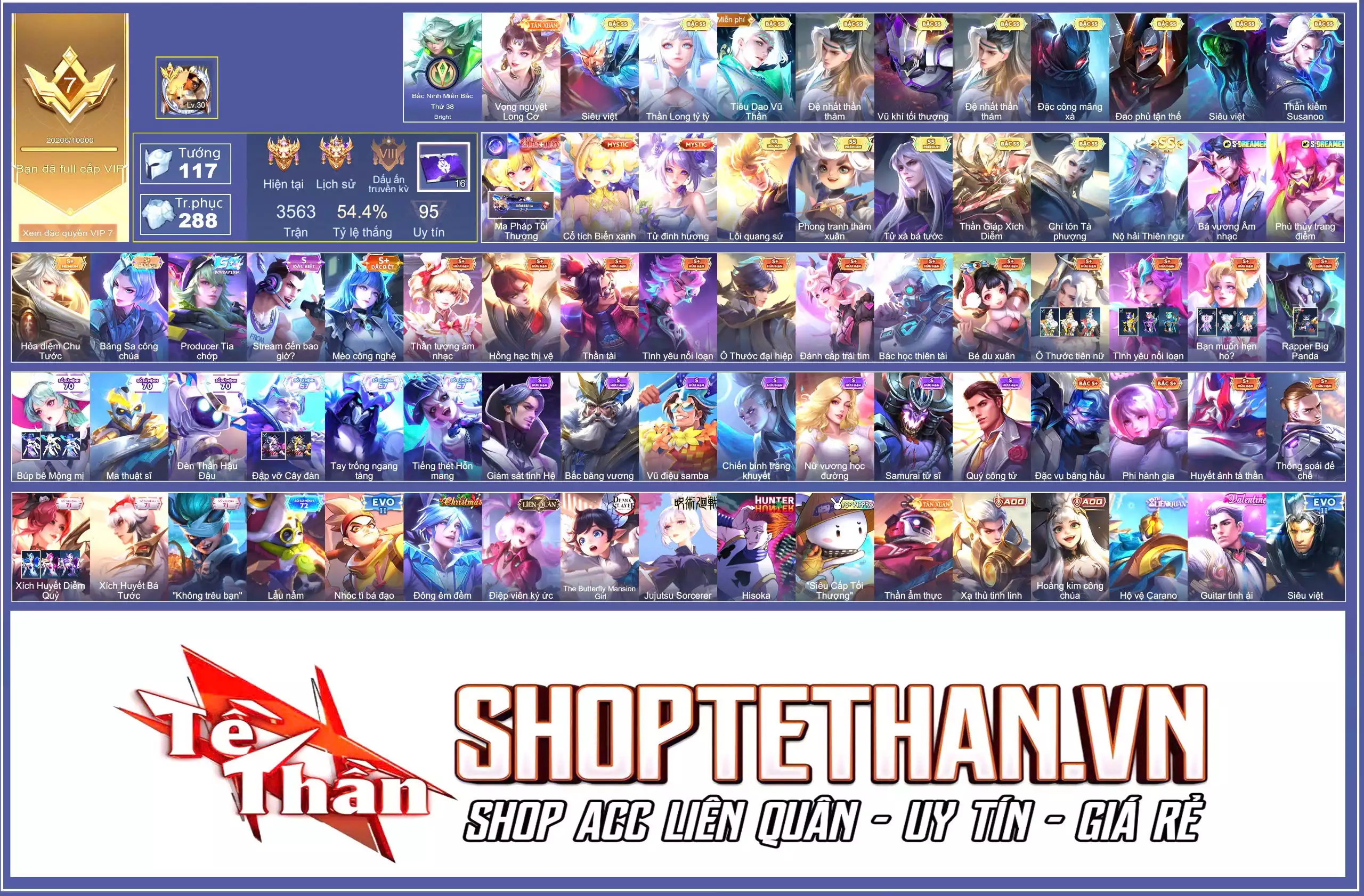 Liliana Ma Pháp Tối Thượng, Raz Siêu việt, Paine Tử xà Bá tước, Richter Kiếm thần Susanoo, Zata Chí tôn Tà Phượng, Quillen Đặc công mãng xà...