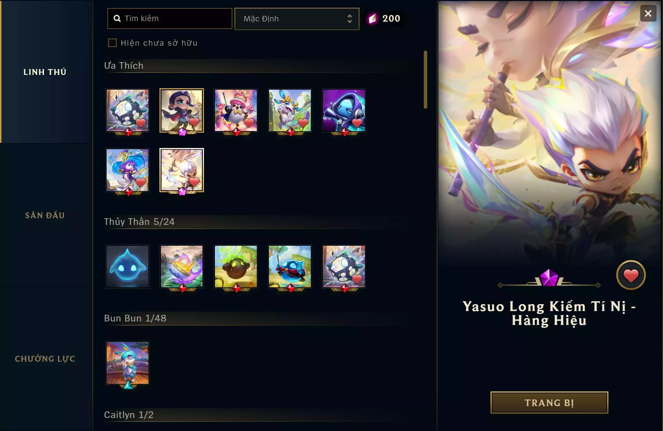Ảnh 🔰 YASUO LONG KIẾM TÍ NỊ - HÀNG HIỆU ✅ ARCANE CAITLYN TÍ NỊ 🔰 5 CHƯỞNG LỰC LIMIT - HIẾM ✅ KHÔNG CÒN MỞ BÁN ✅ HOA LINH ĐOẠT MỆNH ✅ BÁCH PHÁT BÁCH TRÚNG ✅ CUNG ÁNH SÁNG ✅ LỆNH T1: SÓNG ÂM ✅ PHI TIÊU SẮC LẺM TỬ THẦN KHÔNG GIAN 🍁 CÓ THẺ ĐỔI TÊN INGAME