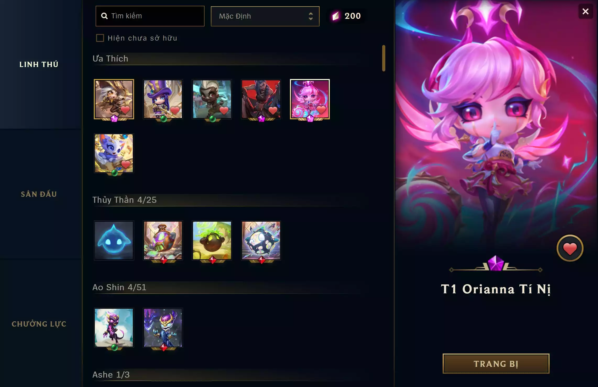 Ảnh ✅ TFT - MAIN NỮ  ▶ T1 ORIANA TÍ NỊ ▶ ASHE CAO BỒI TÍ NỊ ▶ ARCANE JINX ĐỘT PHÁ ⬆️ 6 CHƯỞNG LỰC LIMIT ĐẸP MẮT ➡️ CHƯỞNG - LỆNH T1 SÓNG ÂM ➡️ CHƯỞNG - ĐẠI BĂNG TIỄN CAO BỒI ➡️ CHƯỞNG - ARCANE TÊN LỬA ĐẠN DẠO SIÊU KHỦNG KHIẾP ✅ 3 TÍ NỊ THƯỜNG 🍁 DƯ 2 HUY CHƯƠNG (50/60)