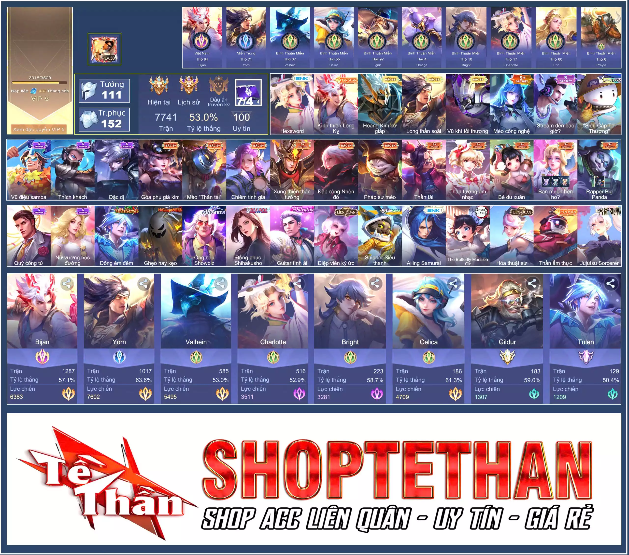 CỤC TÍM: Bijan Kình thiên Long Kỵ, Valhein Vũ khí tối thượng, Yorn Long thần soái, Bijan Hoàng kim cơ giáp, Charlotte Hexsword...DƯ THẺ ĐỔI TÊN, MỖI SĐT