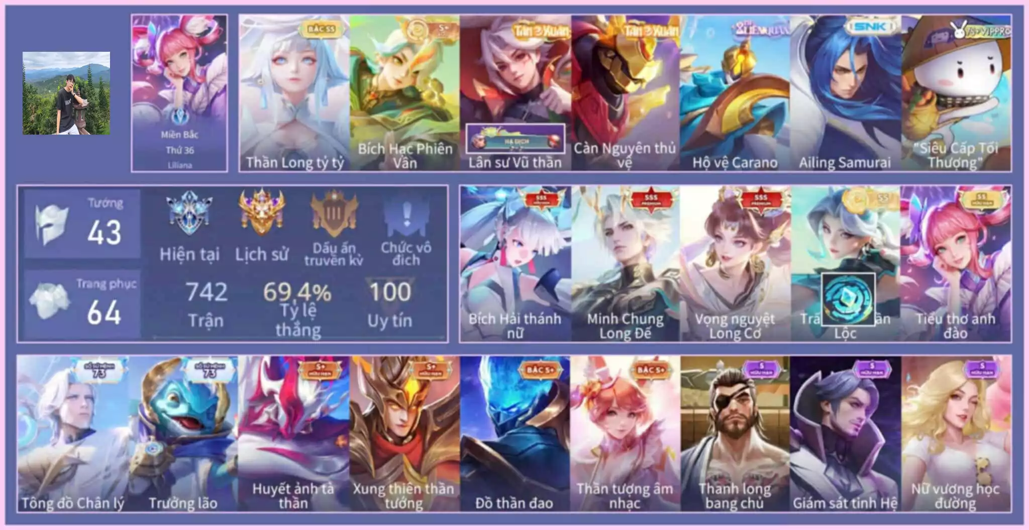 Violet Vọng nguyệt Long Cơ, Airi Bích hải thánh nữ, Triệu Vân Minh Chung Long Đế, Violet Thần long tỷ tỷ, Liliana Tiểu thơ anh đào, Yena Trấn Yêu Thần Lộc .... Mỗi SĐT