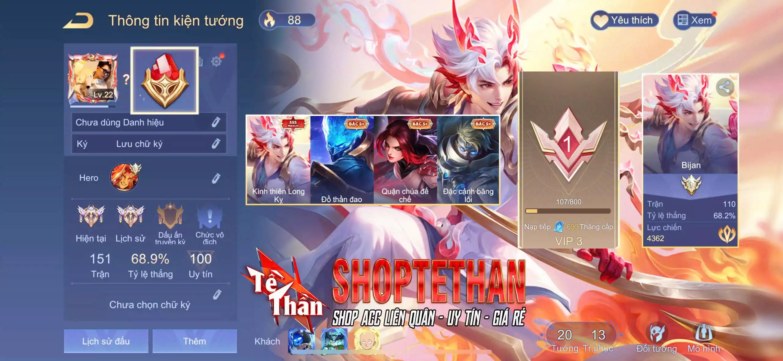 Bijan Kình thiên Long kỵ...TRẮNG THÔNG TIN