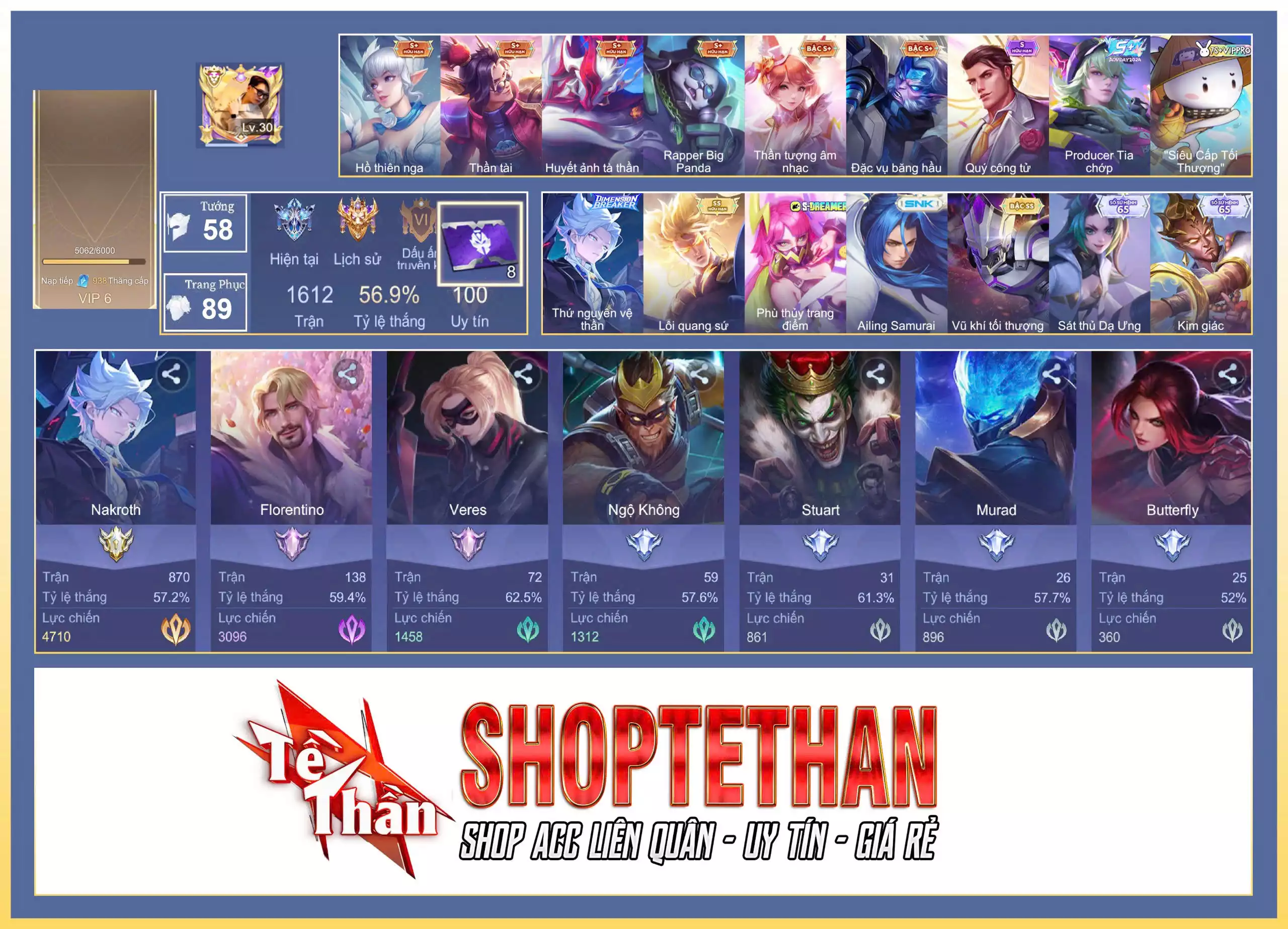 Nakroth thứ nguyên vệ thần, Nakroth Lôi Quang Sứ...