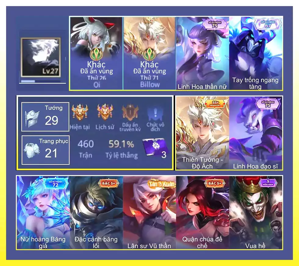 Billow Thiên Tướng - Độ Ách, Slimz Linh Hoa đạo sĩ, Lindis Linh Hoa thần nữ, Krizzix Nghệ sĩ đường phố...MỖI SĐT