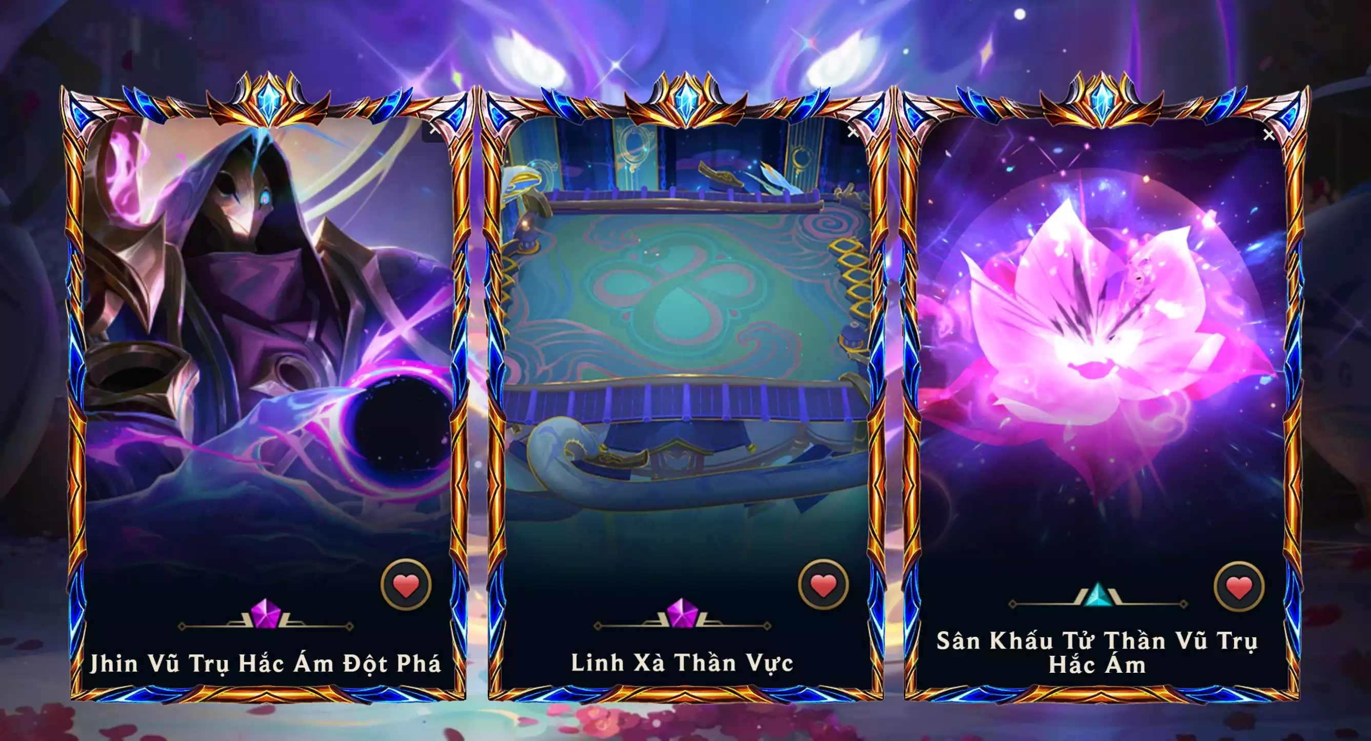 📮 Combo VIP 📮 Jhin Vũ Trụ Hắc Ám Đột Phá ✅ Linh Xà Thần Vực 🔵 Chưởng - Sân Khấu Tử Thần Vũ Trụ Hắc Ám ✅ Full Unrank TFT - Cặp Đôi Hoàn Hảo ⬆️ TRẮNG THÔNG TIN