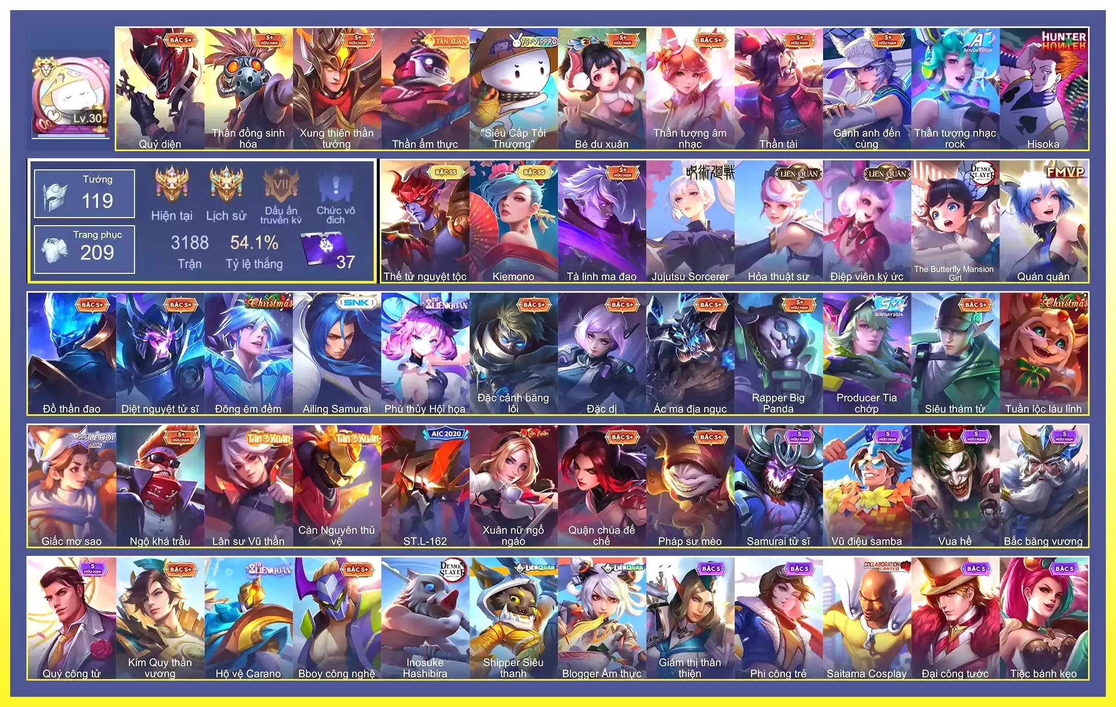Ari kiemono,Yorn nguyệt tộc…