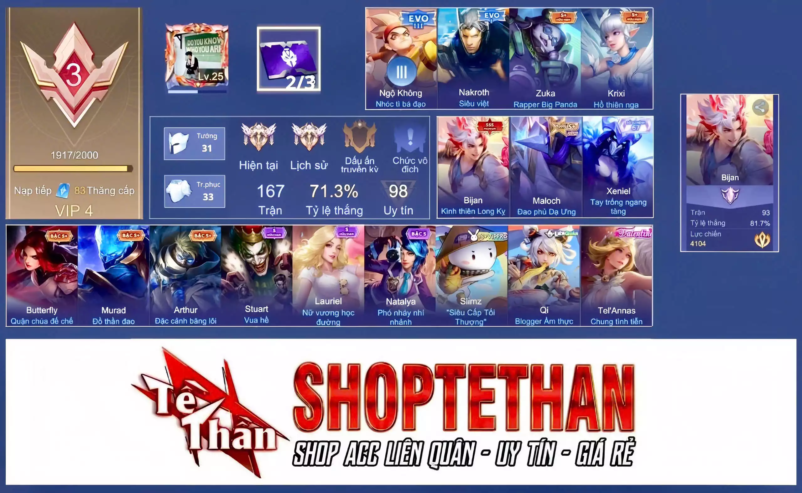 Bijan Kình thiên Long Kỵ, Enzo Phẩm chất quý tộc, Airi Ninja Xanh Lá, Quillen Trưởng ngoại khoa, Volkath Quang vinh...TRẮNG THÔNG TIN