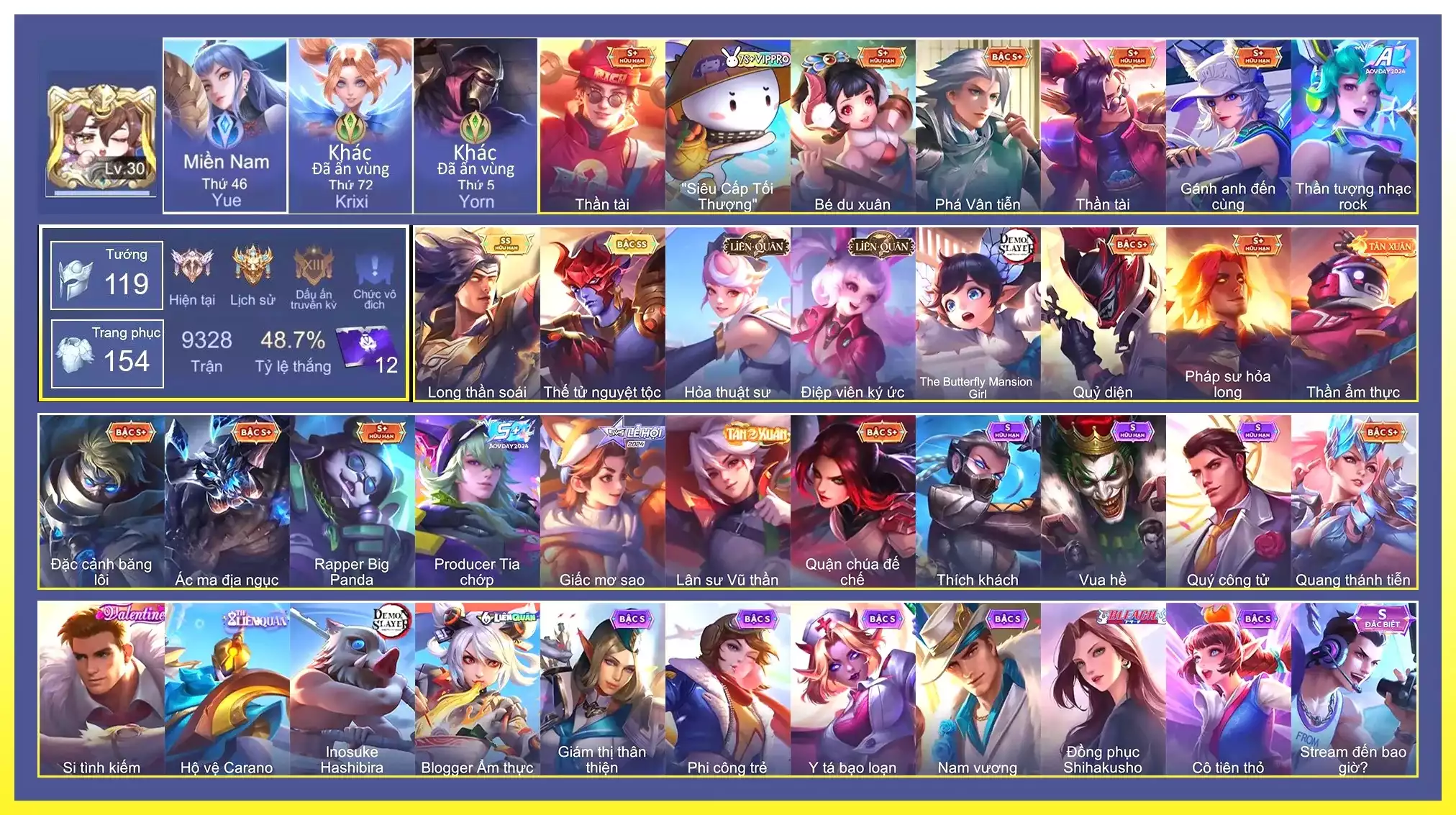 Yorn long thần soái…