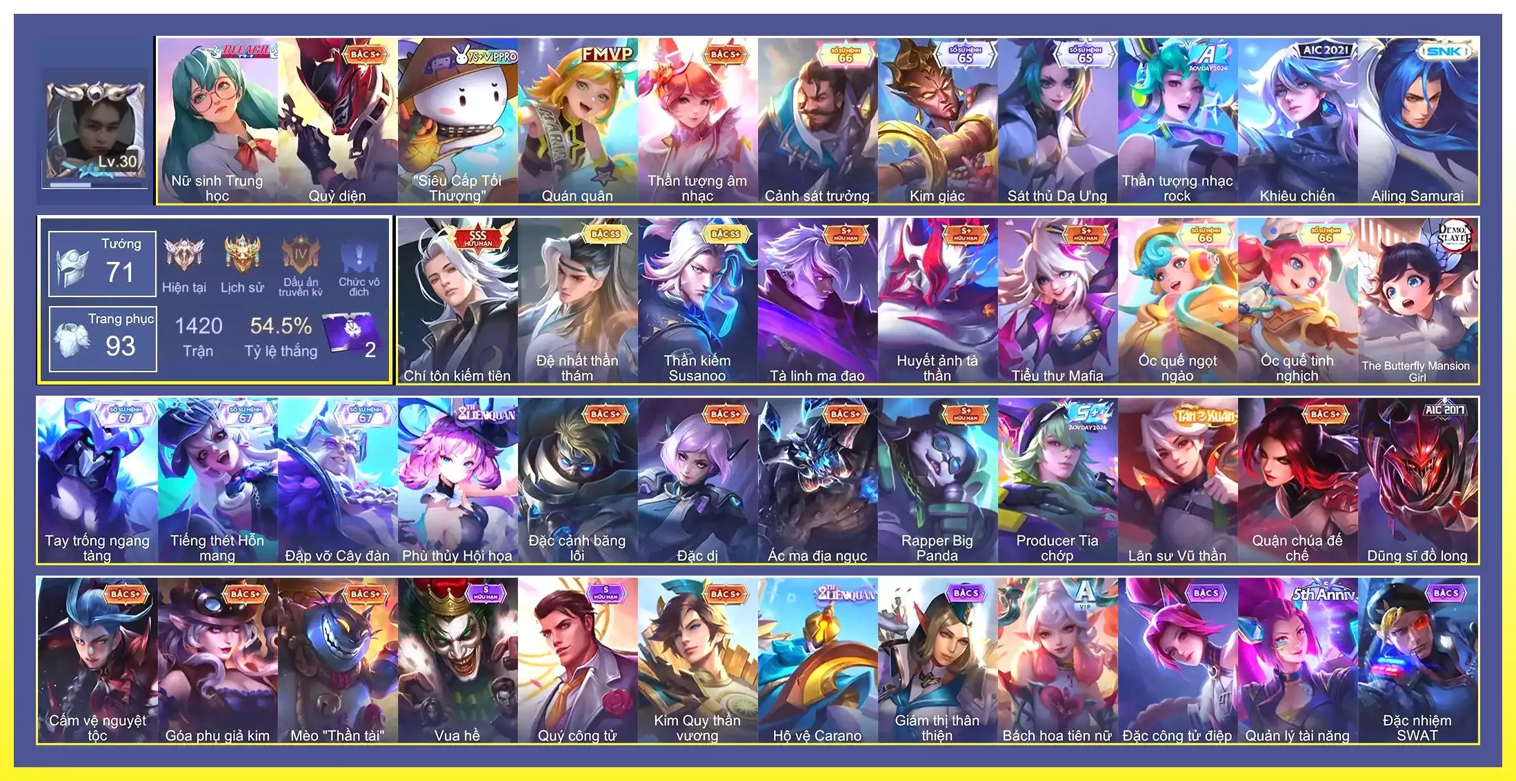 Valhein Đệ nhất thần thám, Richter Kiếm thần Susanoo,Tulen Chí tôn kiếm tiên…