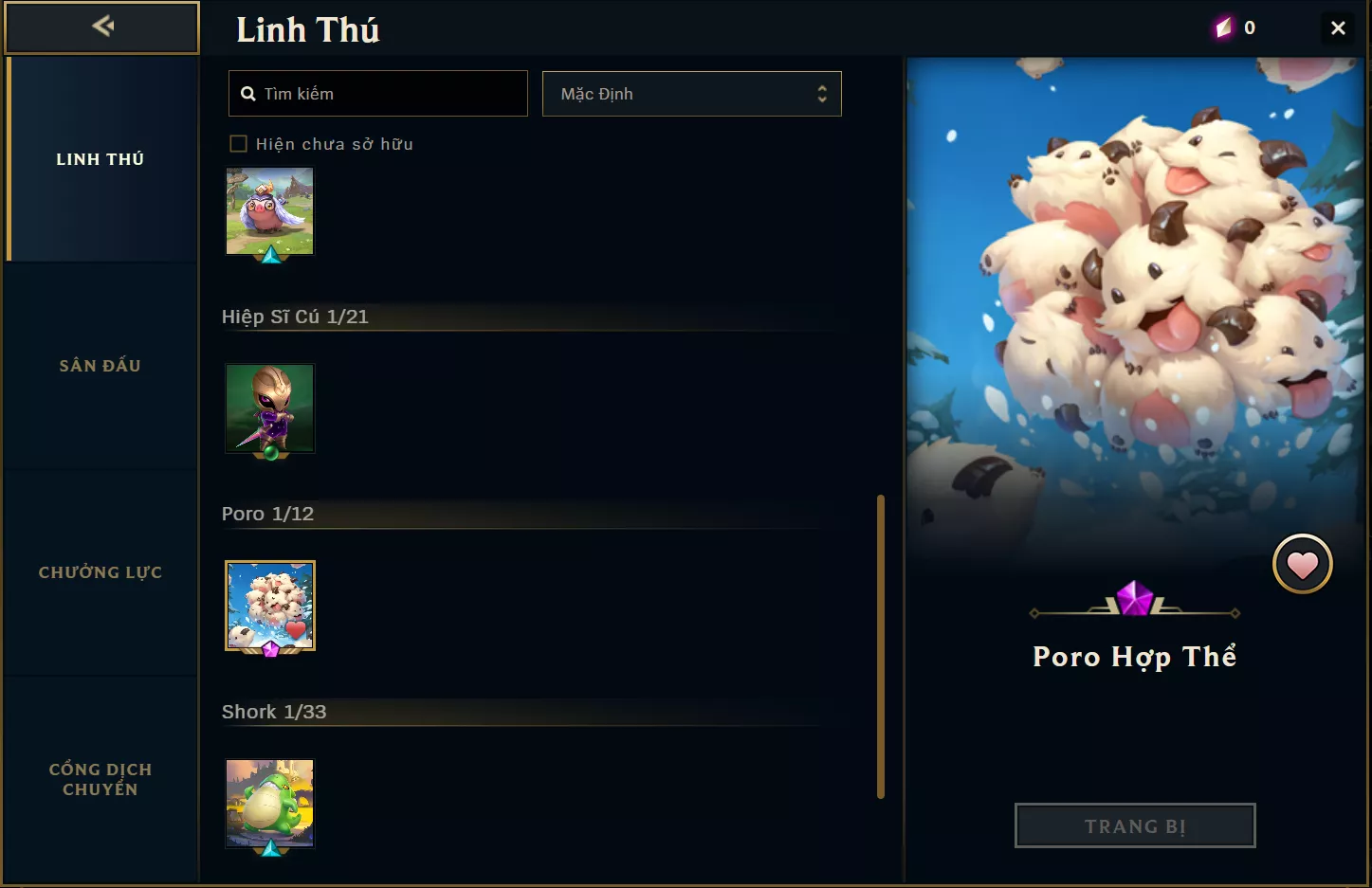 ACC CLONE TFT: Poro hợp thể, chưa xác thực mail, unrank lv1