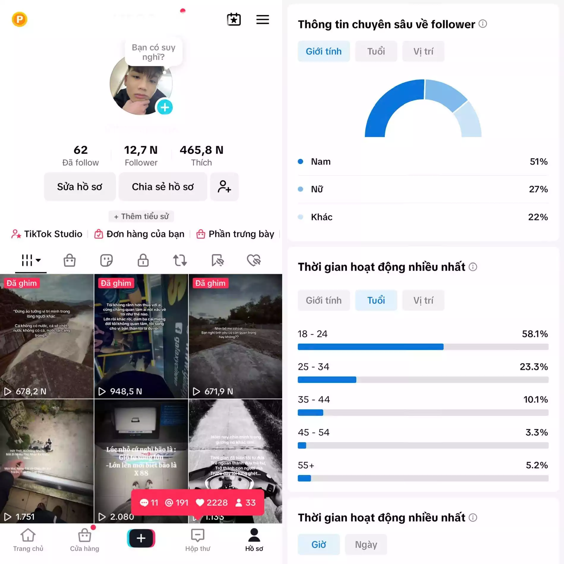 Chủ đề : Nhạc - Follow VN - Có Live Studio, Tiktok Shop - An toàn, Bao đổi thông tin chính chủ.