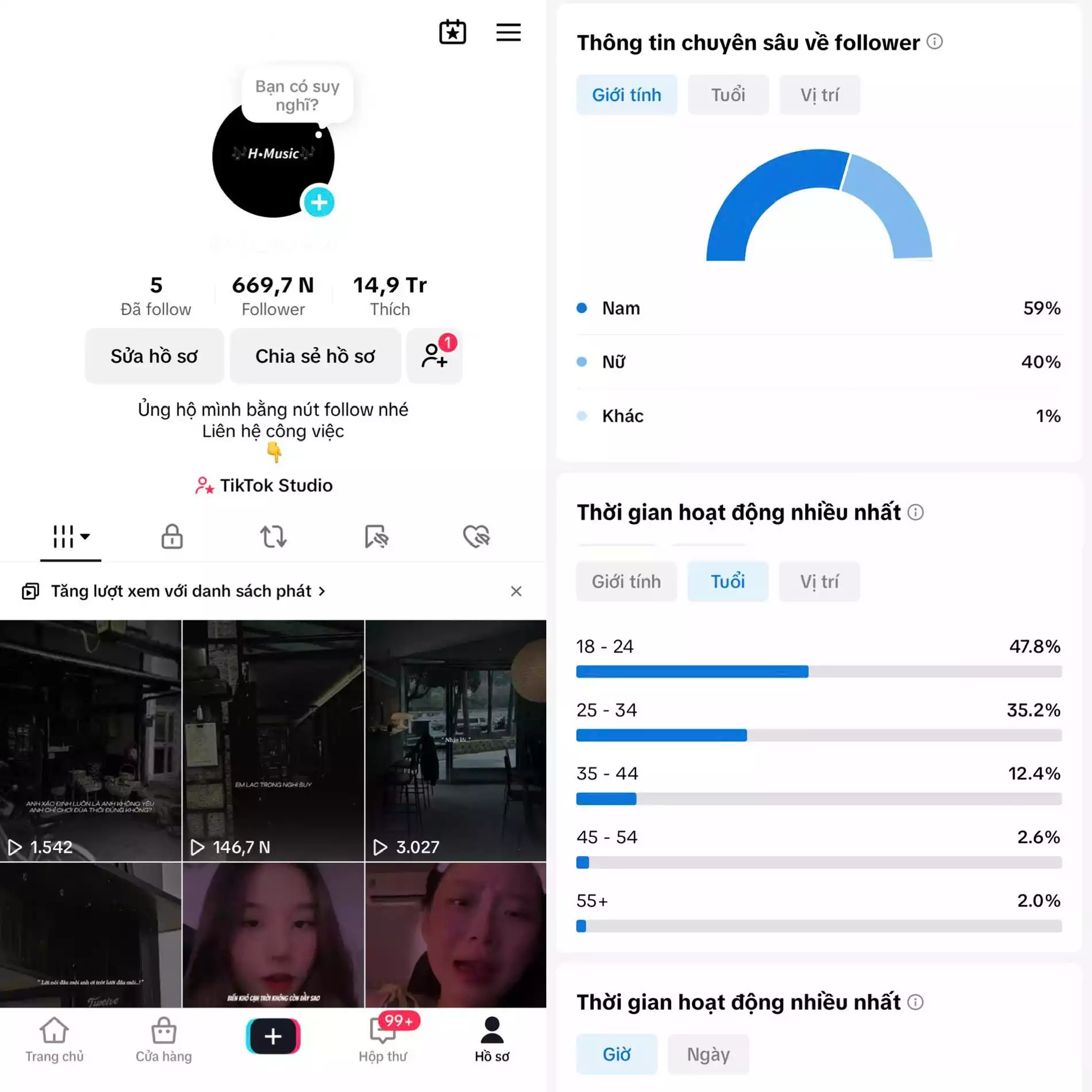 Chủ đề : Nhạc Capcut - Follow VN - Có Live Studio, Tiktok Shop - An toàn, Bao đổi thông tin chính chủ.