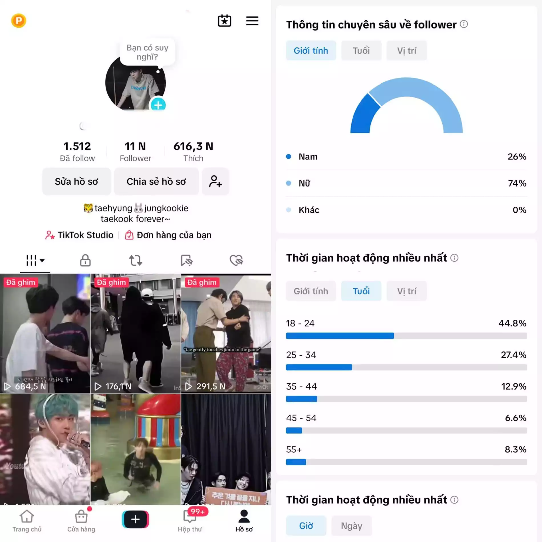 Chủ đề : Idol Nam - Follow VN - Có Live Studio, Tiktok Shop - An toàn, Bao đổi thông tin chính chủ.