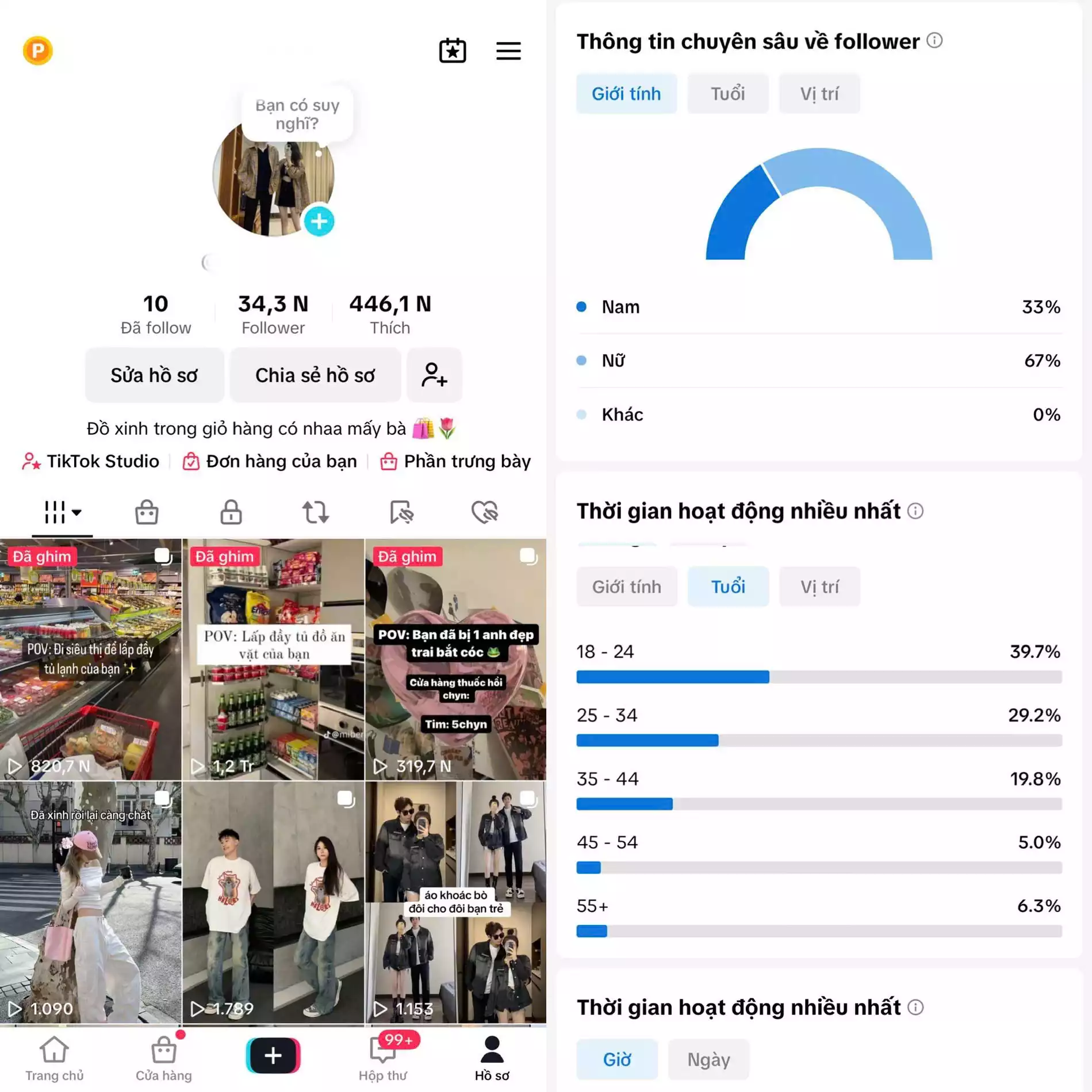 Chủ đề : Thời Trang Nữ - Follow VN - Có Live Studio, Tiktok Shop - An toàn, Bao đổi thông tin chính chủ.