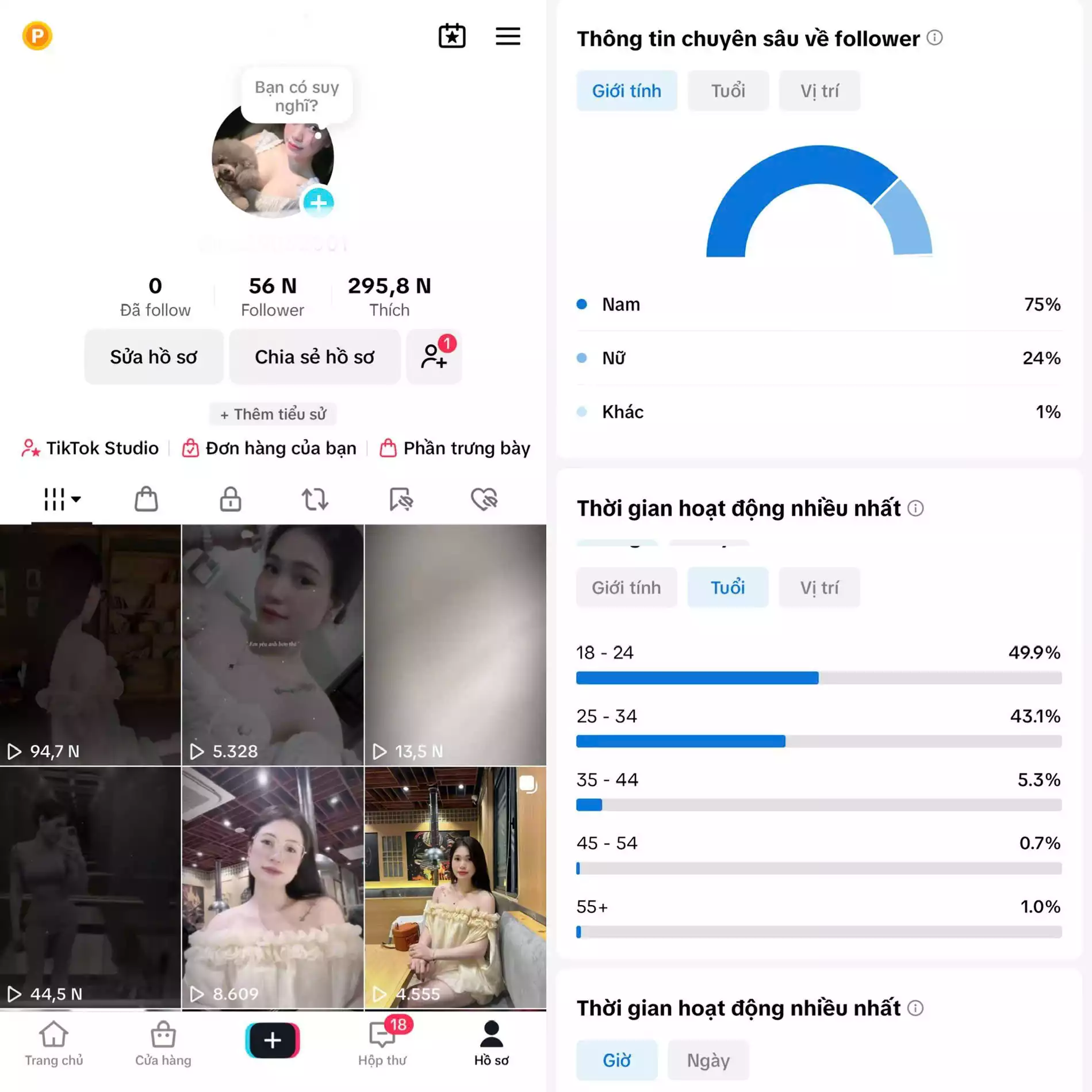 Chủ đề : Cá Nhân - Follow VN - Có Live Studio, Tiktok Shop - An toàn, Bao đổi thông tin chính chủ.