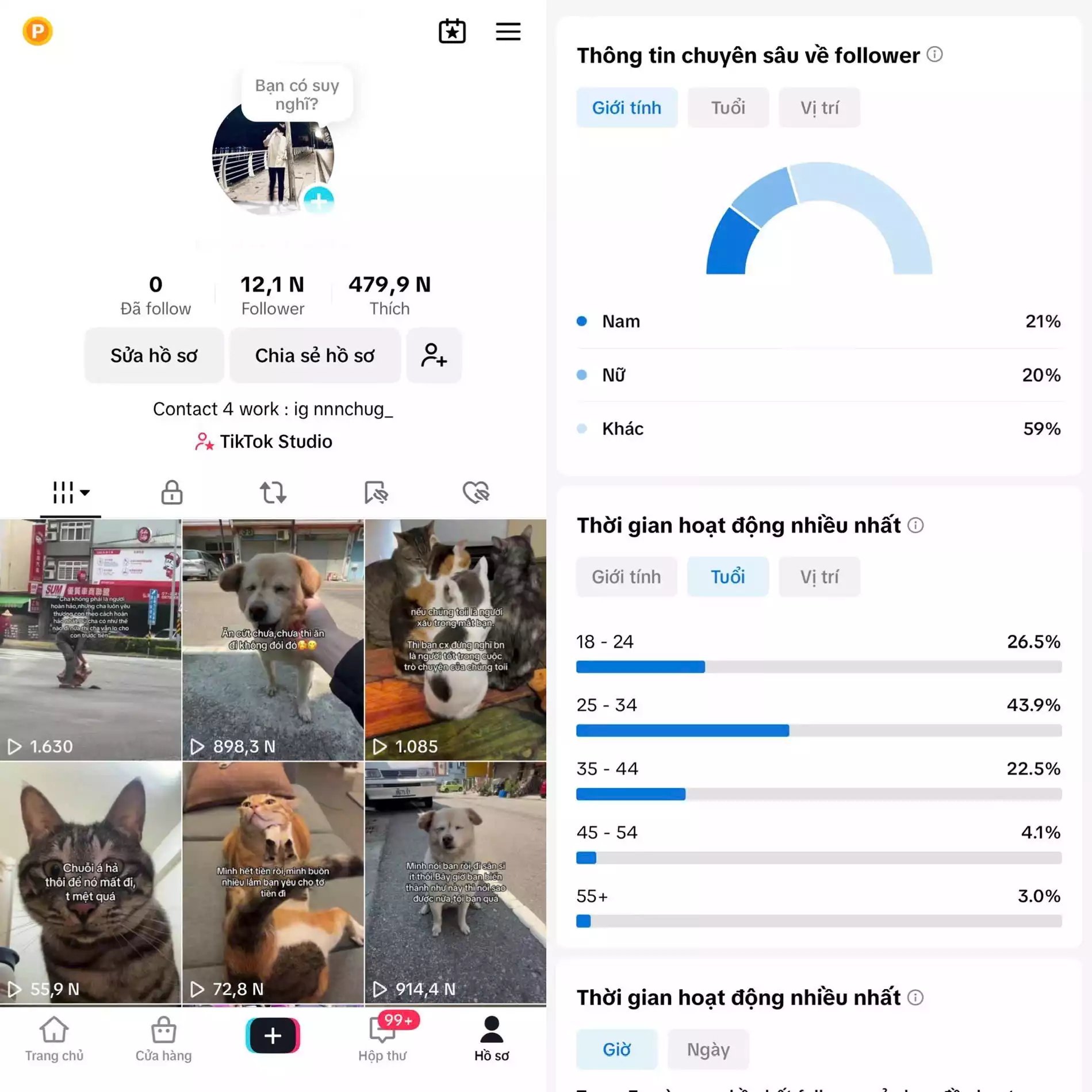 Chủ đề : Nhạc- Follow VN - Có Live Studio, Tiktok Shop - An toàn, Bao đổi thông tin chính chủ.
