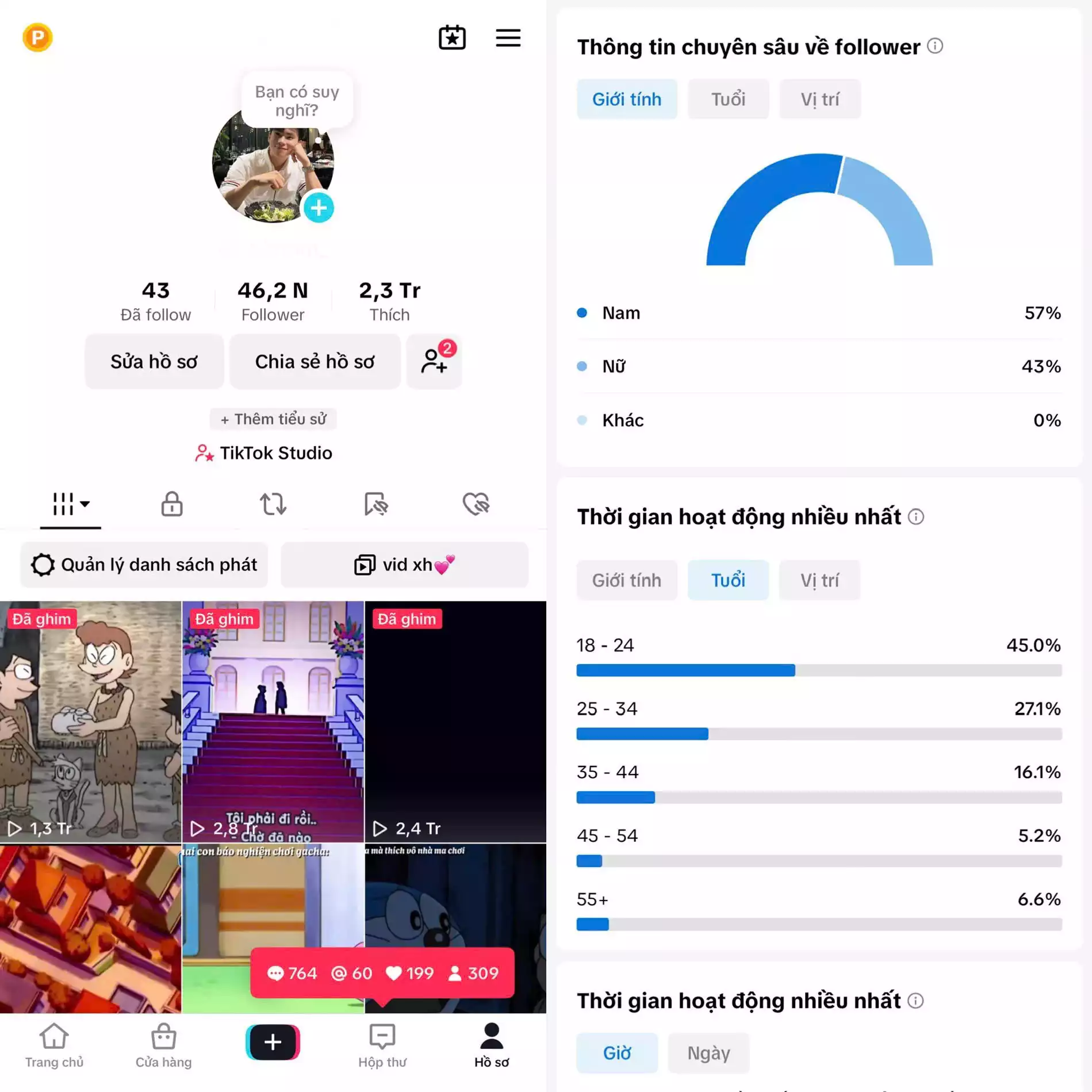 Chủ đề : Hoạt Hình - Follow VN - Có Live Studio, Tiktok Shop - An toàn, Bao đổi thông tin chính chủ.