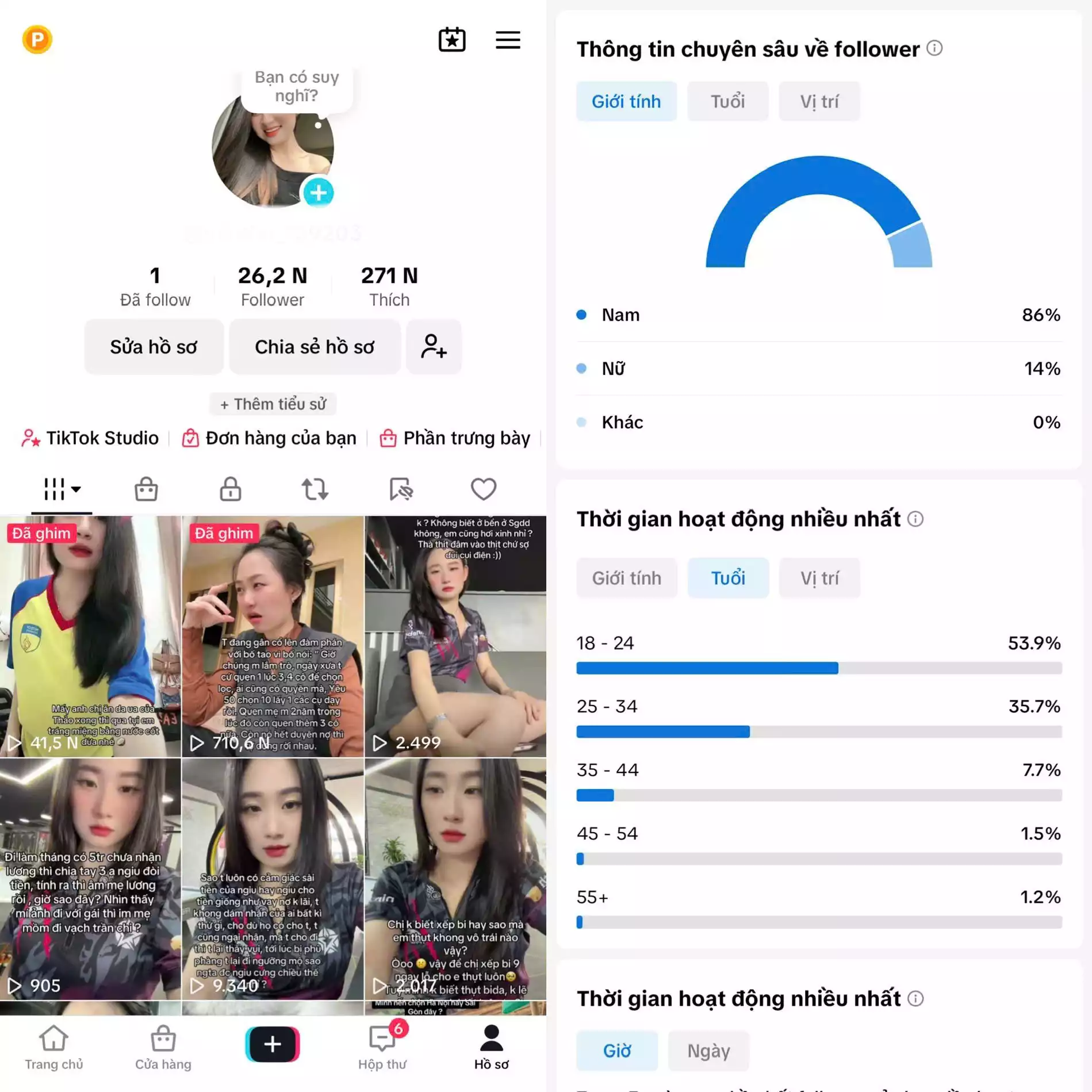 Chủ đề : Cá Nhân - Follow VN - Có Live Studio, Tiktok Shop - An toàn, Bao đổi thông tin chính chủ.
