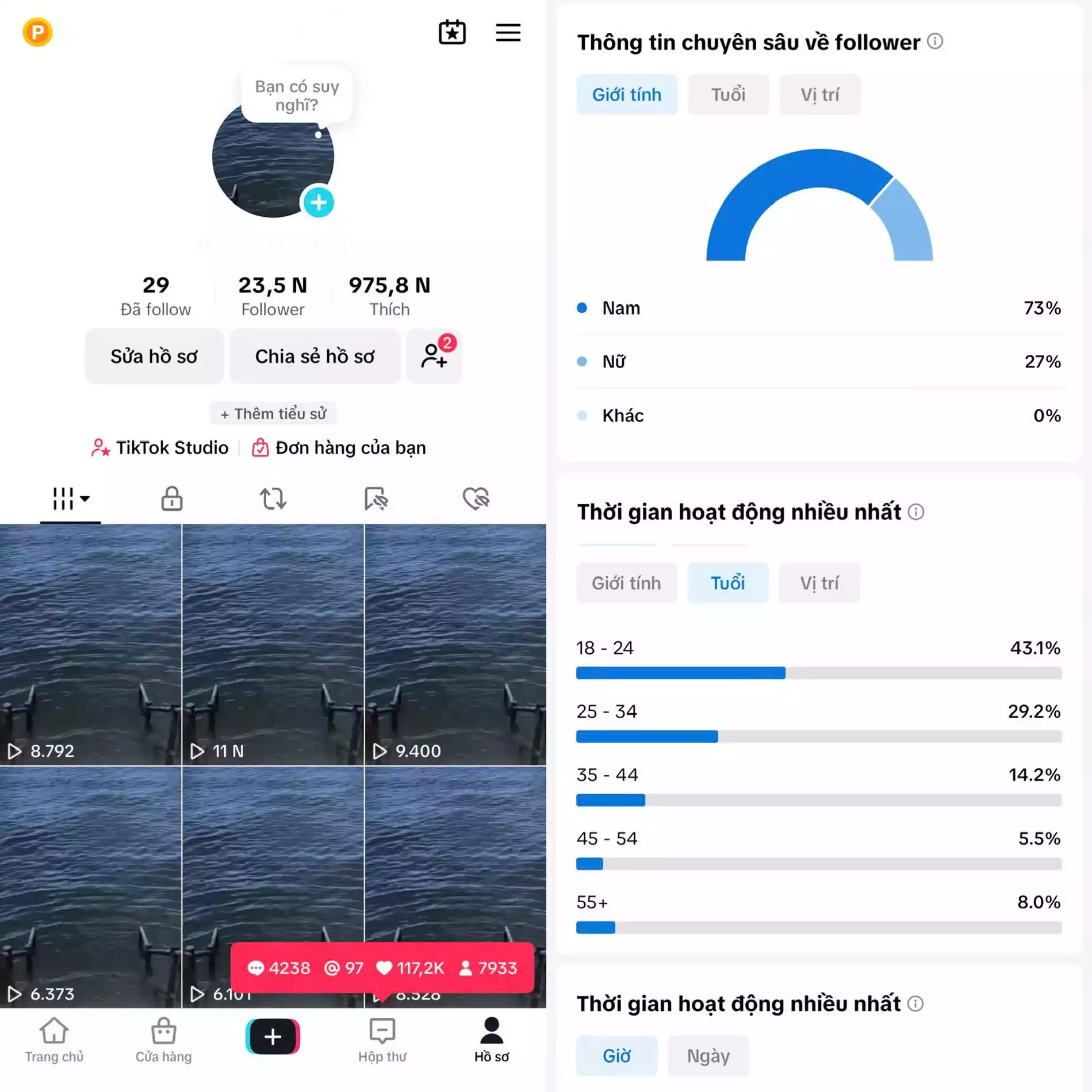 Chủ đề : Giải Trí - Follow VN - Có Live Studio, Tiktok Shop - An toàn, Bao đổi thông tin chính chủ.